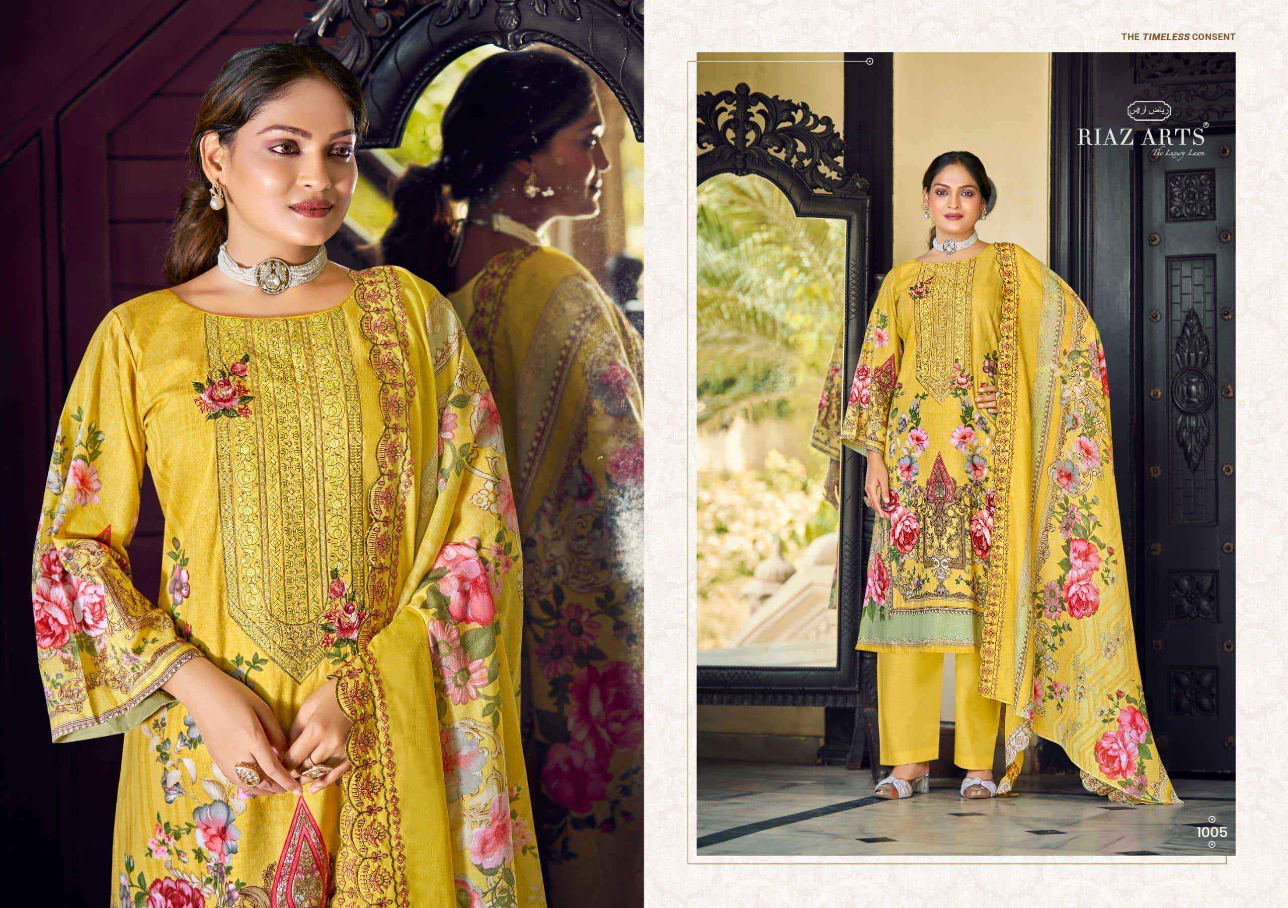Riaz Arts Bin Saeed Vol 15 Cotton Dress Material Surat Wholesale Price ( 6 Pcs Catalogue )