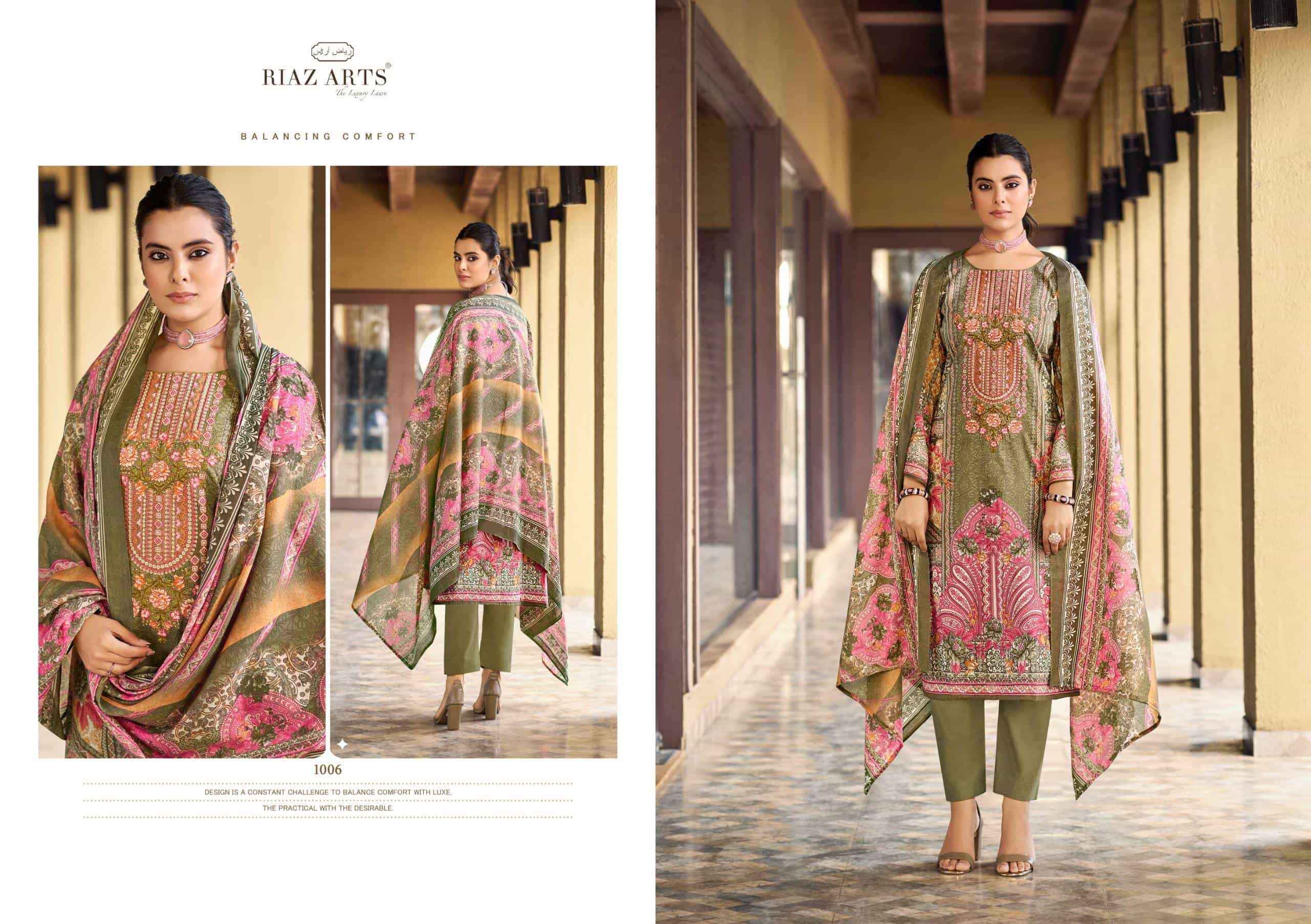 Riaz Arts Musafir Vol 34 Premium Wear Cotton Salwar Kameez Wholesale Rate ( 6 Pcs Catalog )