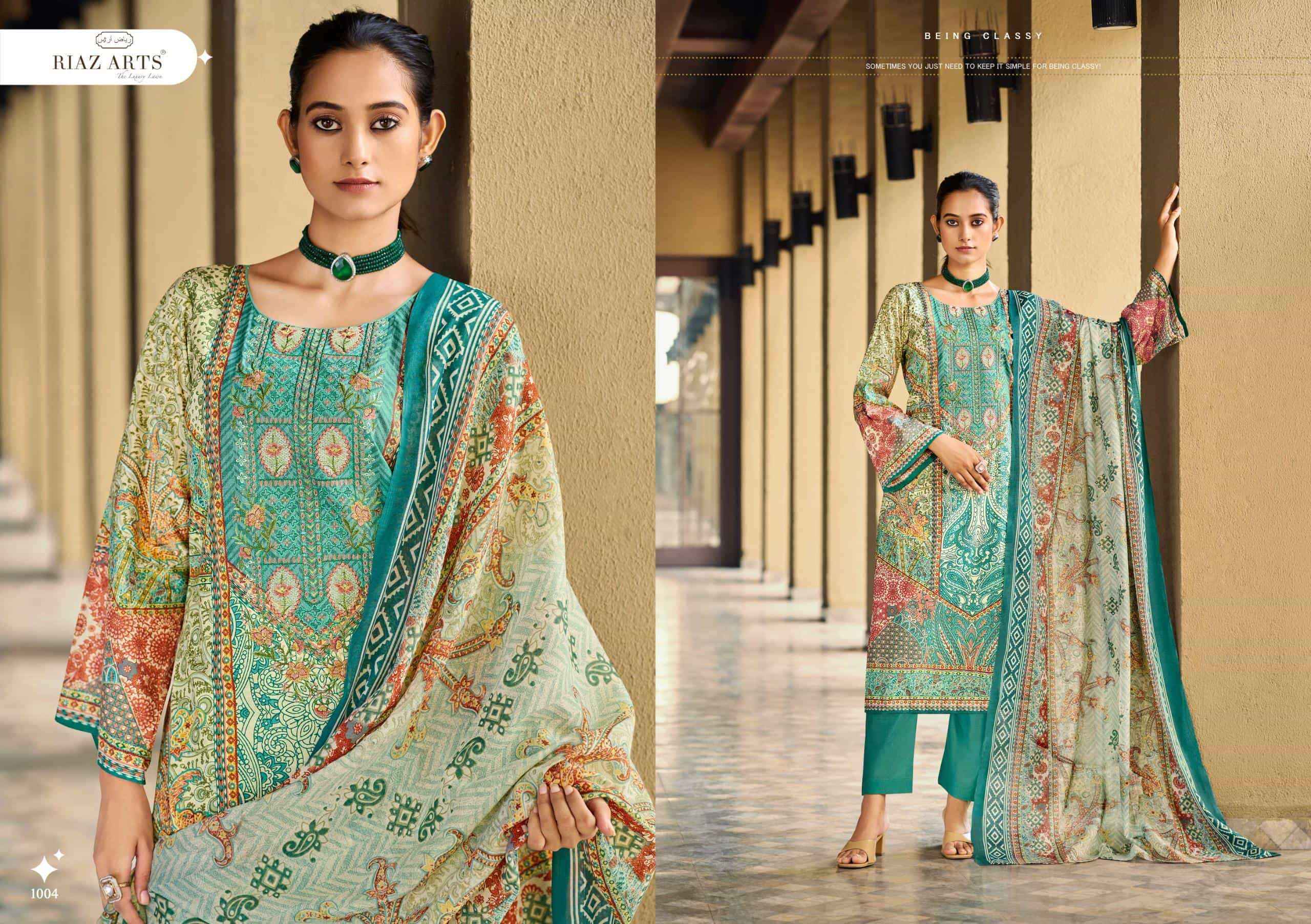Riaz Arts Musafir Vol 34 Premium Wear Cotton Salwar Kameez Wholesale Rate ( 6 Pcs Catalog )