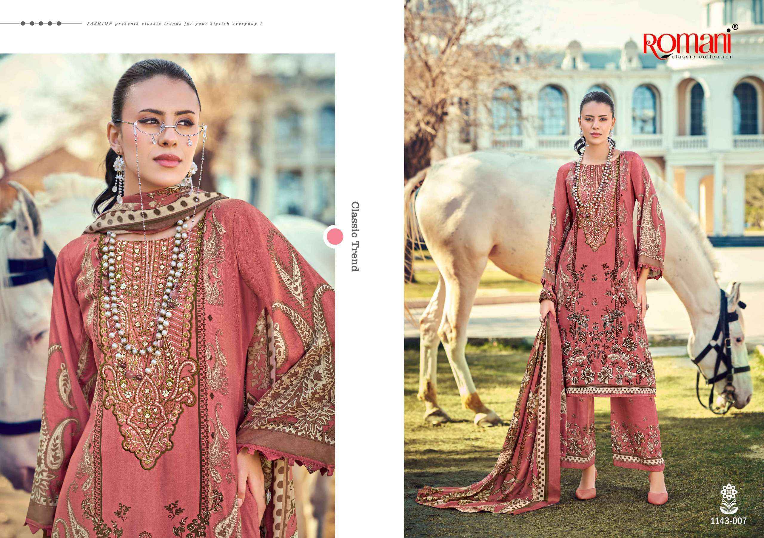 Romani Mahira Vol 8 Cotton Salwar Kameez Wholesale Rate ( 8 Pcs Catalog )
