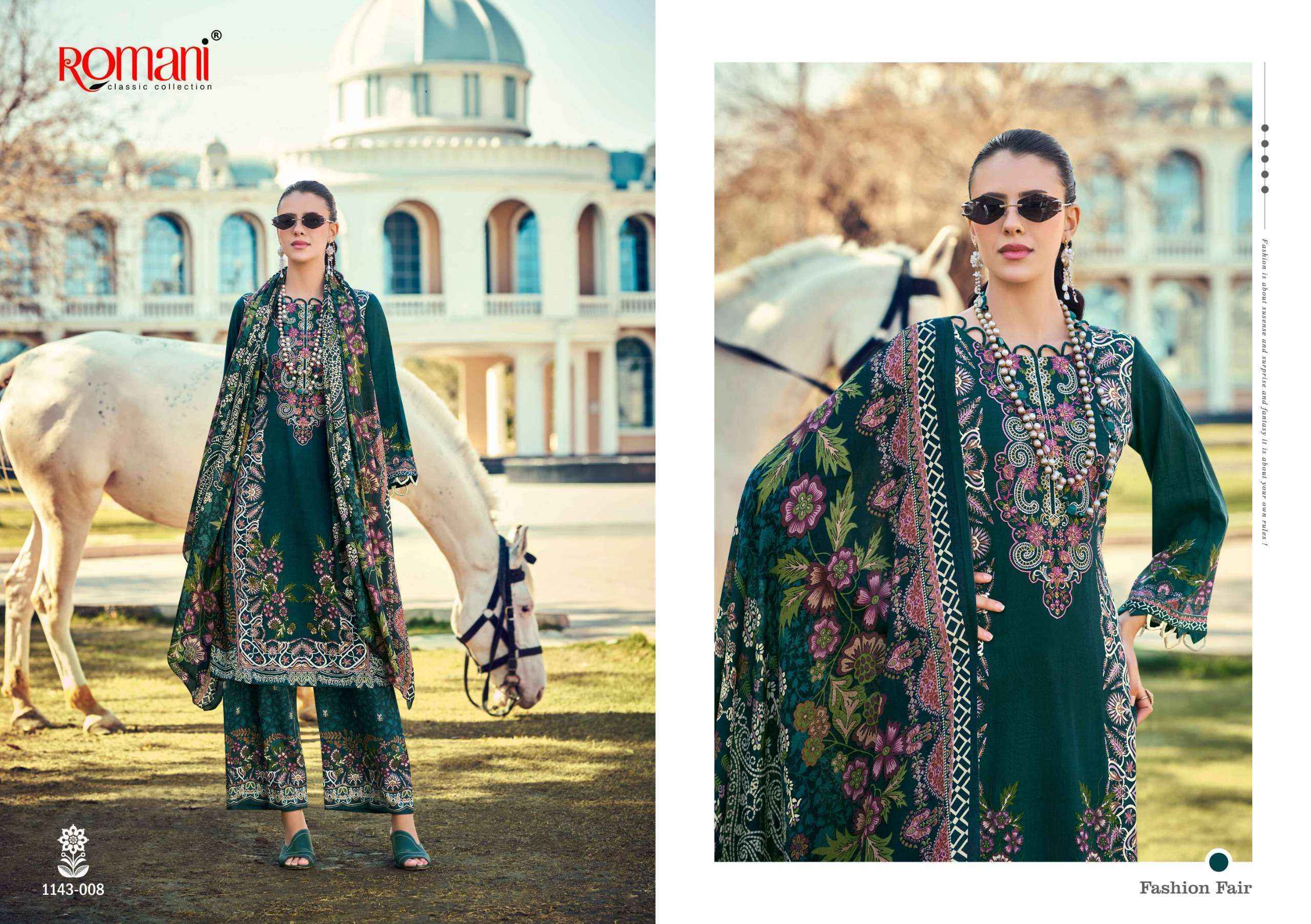 Romani Mahira Vol 8 Cotton Salwar Kameez Wholesale Rate ( 8 Pcs Catalog )
