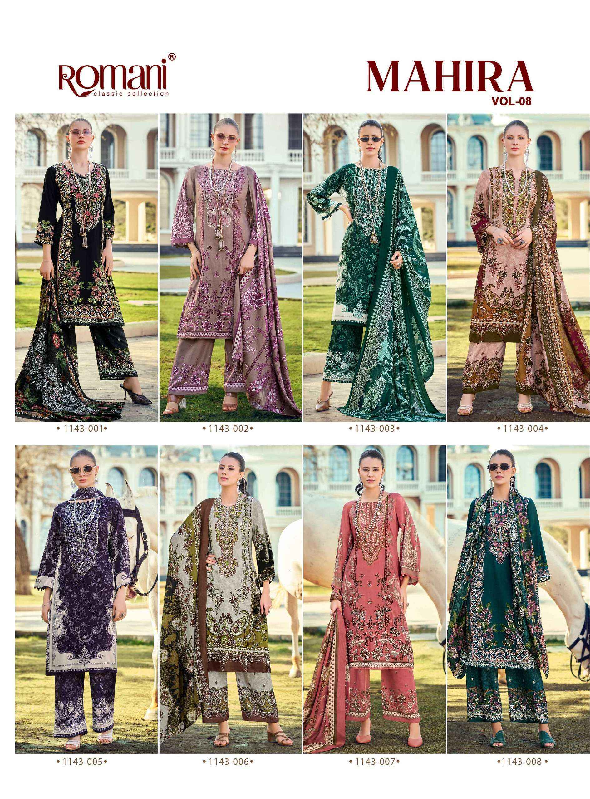 Romani Mahira Vol 8 Cotton Salwar Kameez Wholesale Rate ( 8 Pcs Catalog )