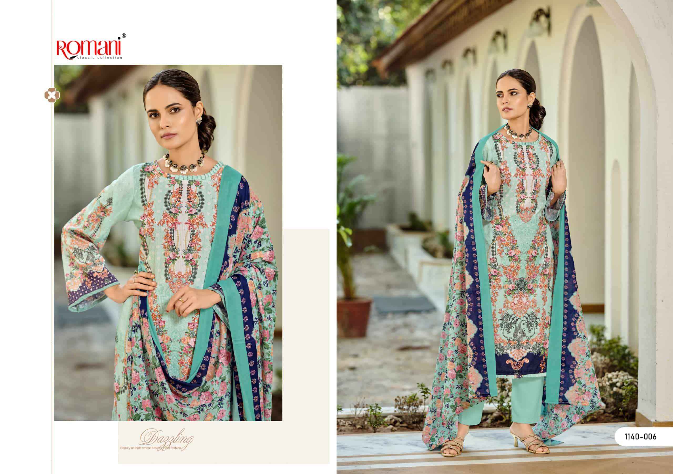 Romani Nafisa Vol 2 Designer Printed Cotton Salwar Kameez Wholesale Rate ( 8 Pcs Catalog )