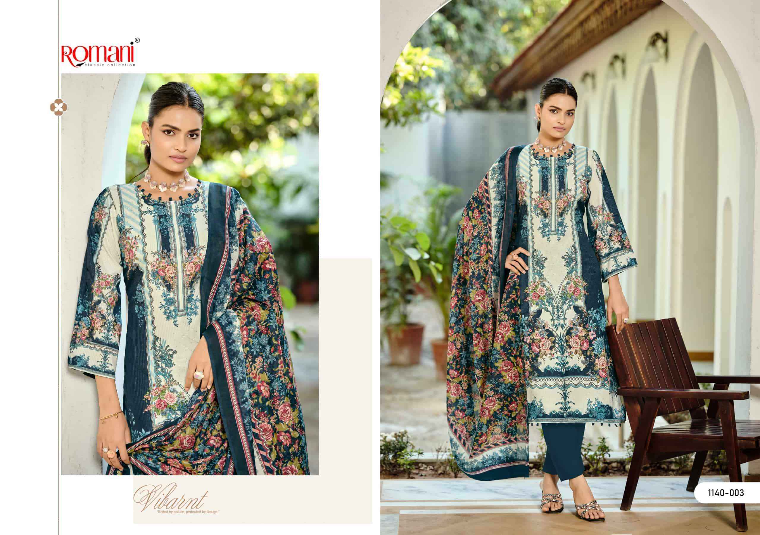 Romani Nafisa Vol 2 Designer Printed Cotton Salwar Kameez Wholesale Rate ( 8 Pcs Catalog )