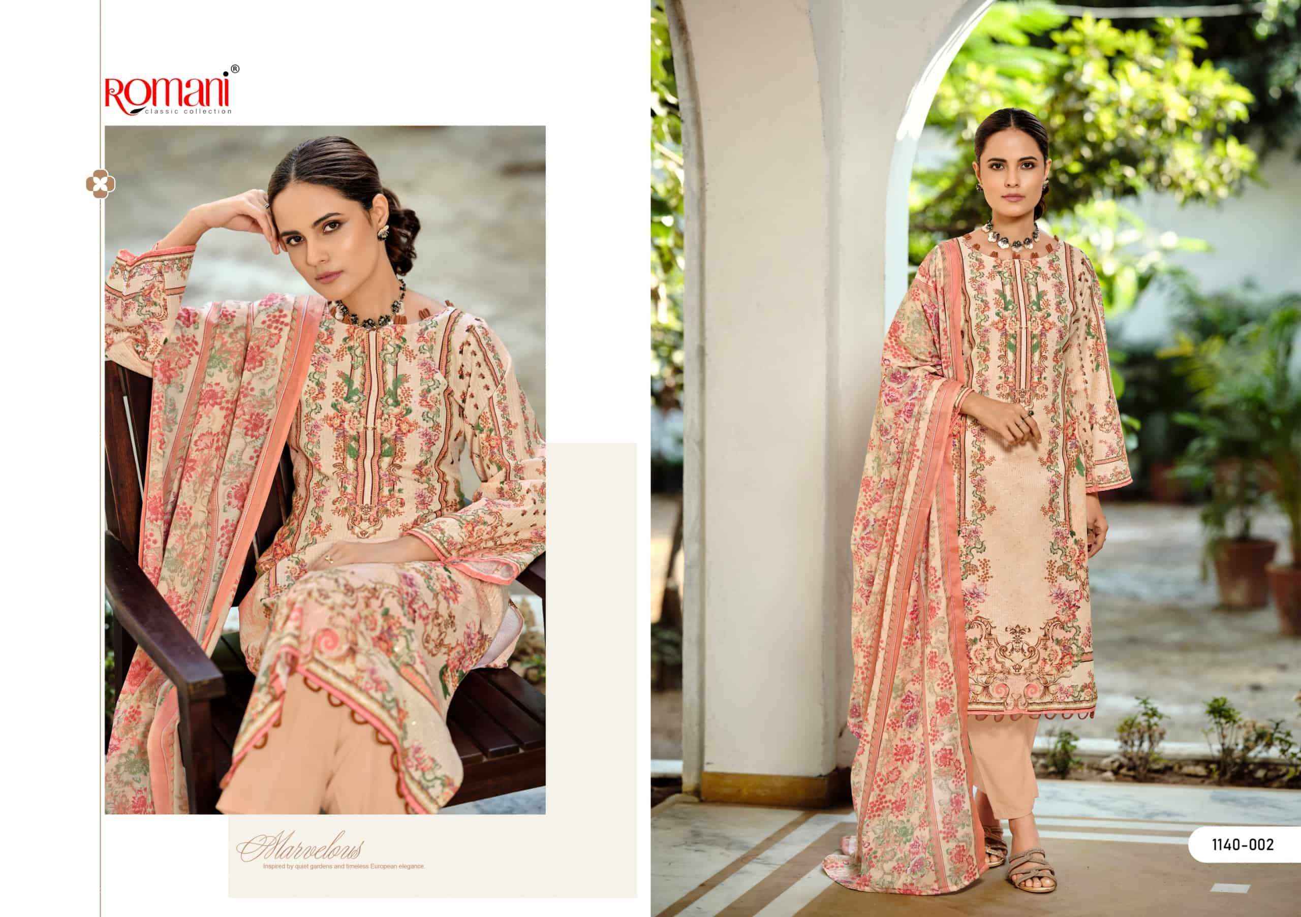 Romani Nafisa Vol 2 Designer Printed Cotton Salwar Kameez Wholesale Rate ( 8 Pcs Catalog )