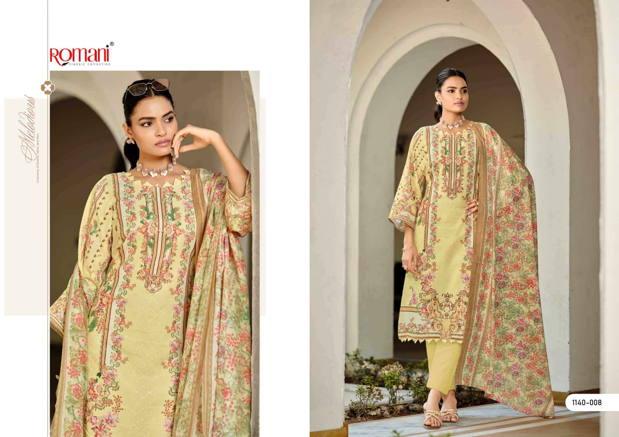 Romani Nafisa Vol 2 Designer Printed Cotton Salwar Kameez Wholesale Rate ( 8 Pcs Catalog )