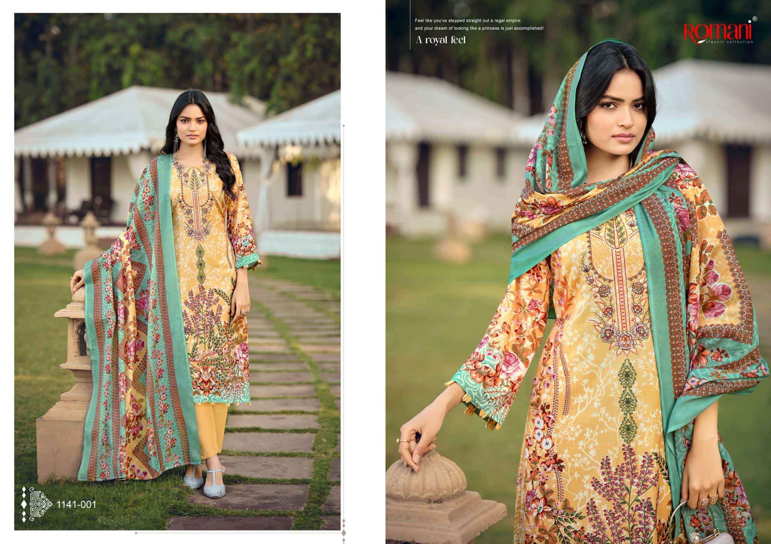 Romani Needle Wonder Vol 10 Printed Cotton Salwar Kameez Wholesale Rate ( 8 Pcs Catalog )