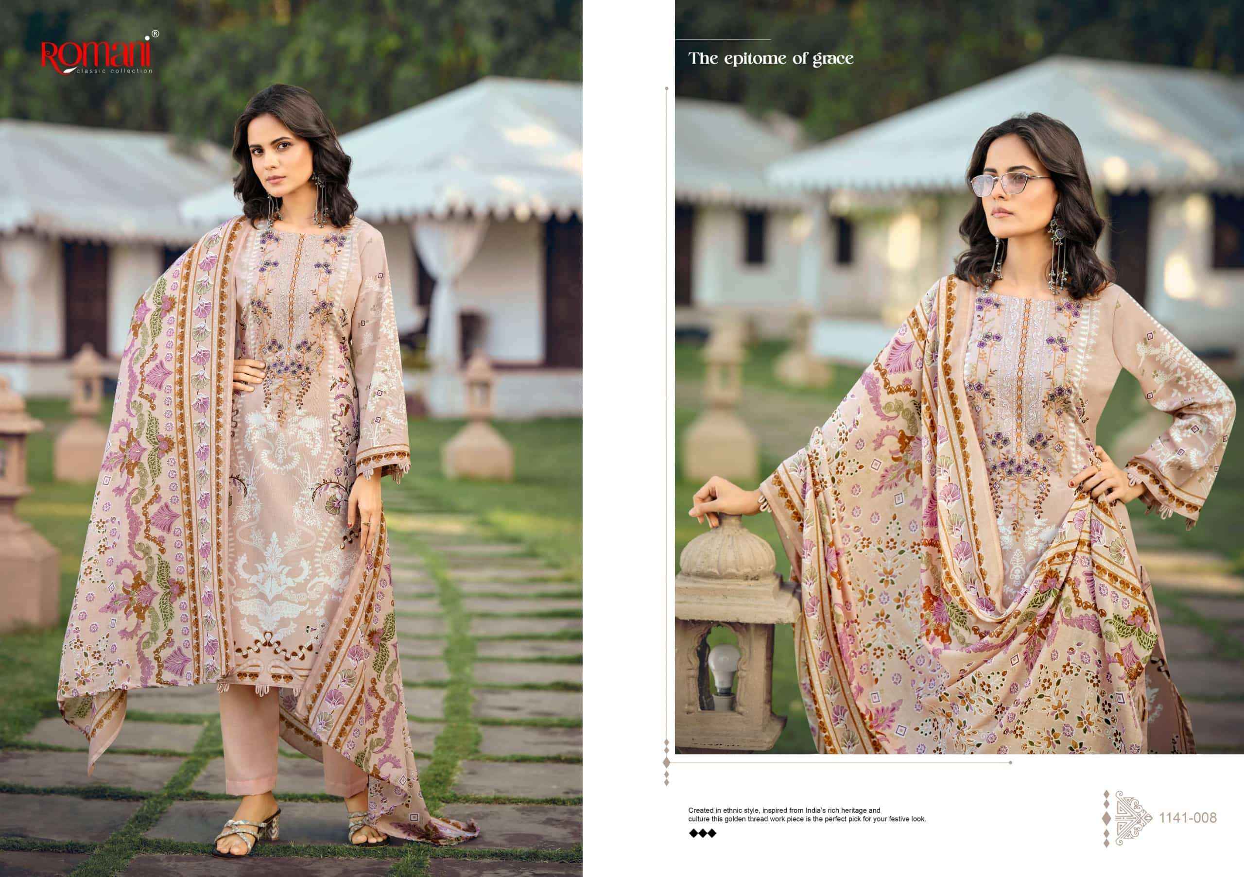 Romani Needle Wonder Vol 10 Printed Cotton Salwar Kameez Wholesale Rate ( 8 Pcs Catalog )