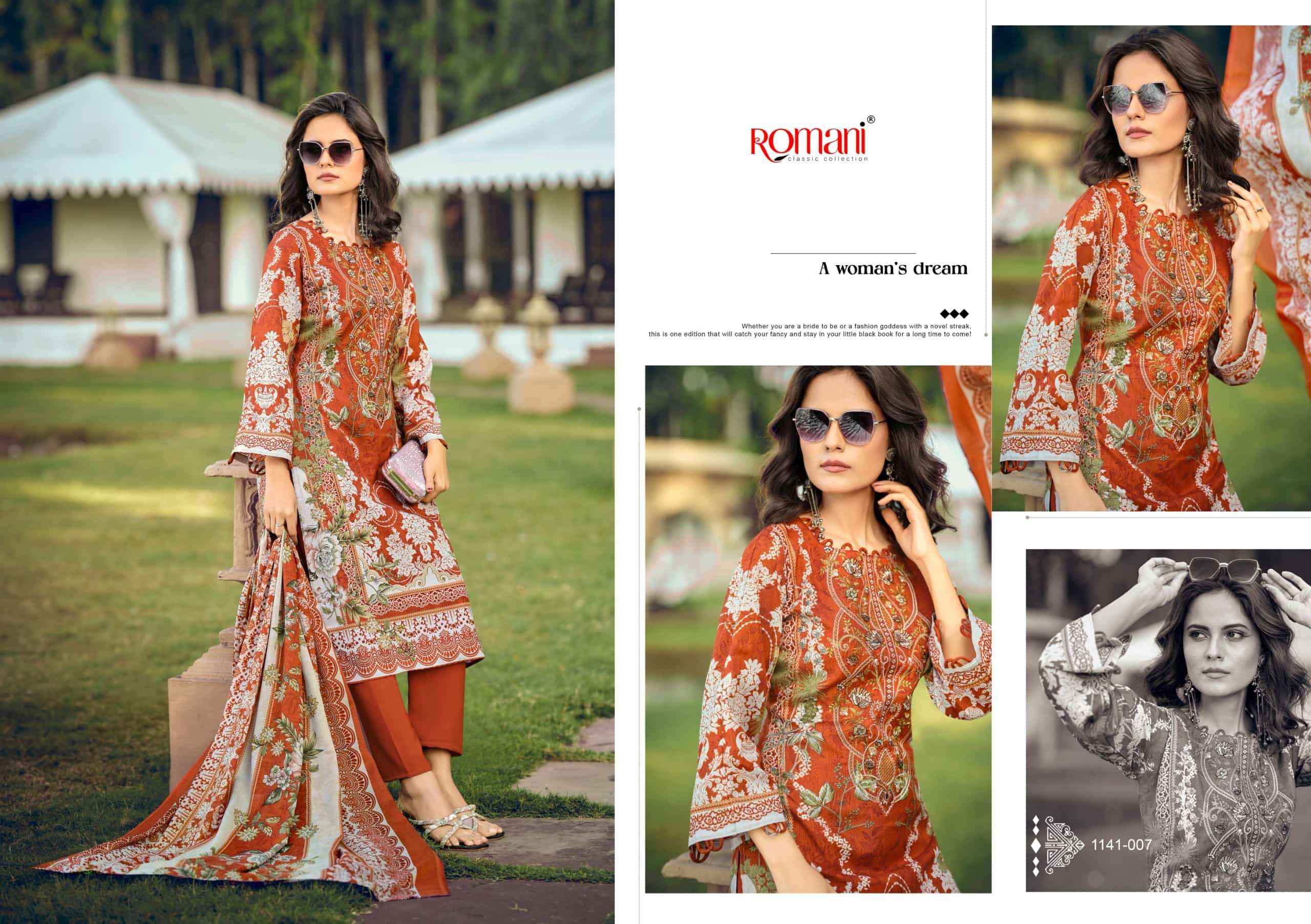 Romani Needle Wonder Vol 10 Printed Cotton Salwar Kameez Wholesale Rate ( 8 Pcs Catalog )