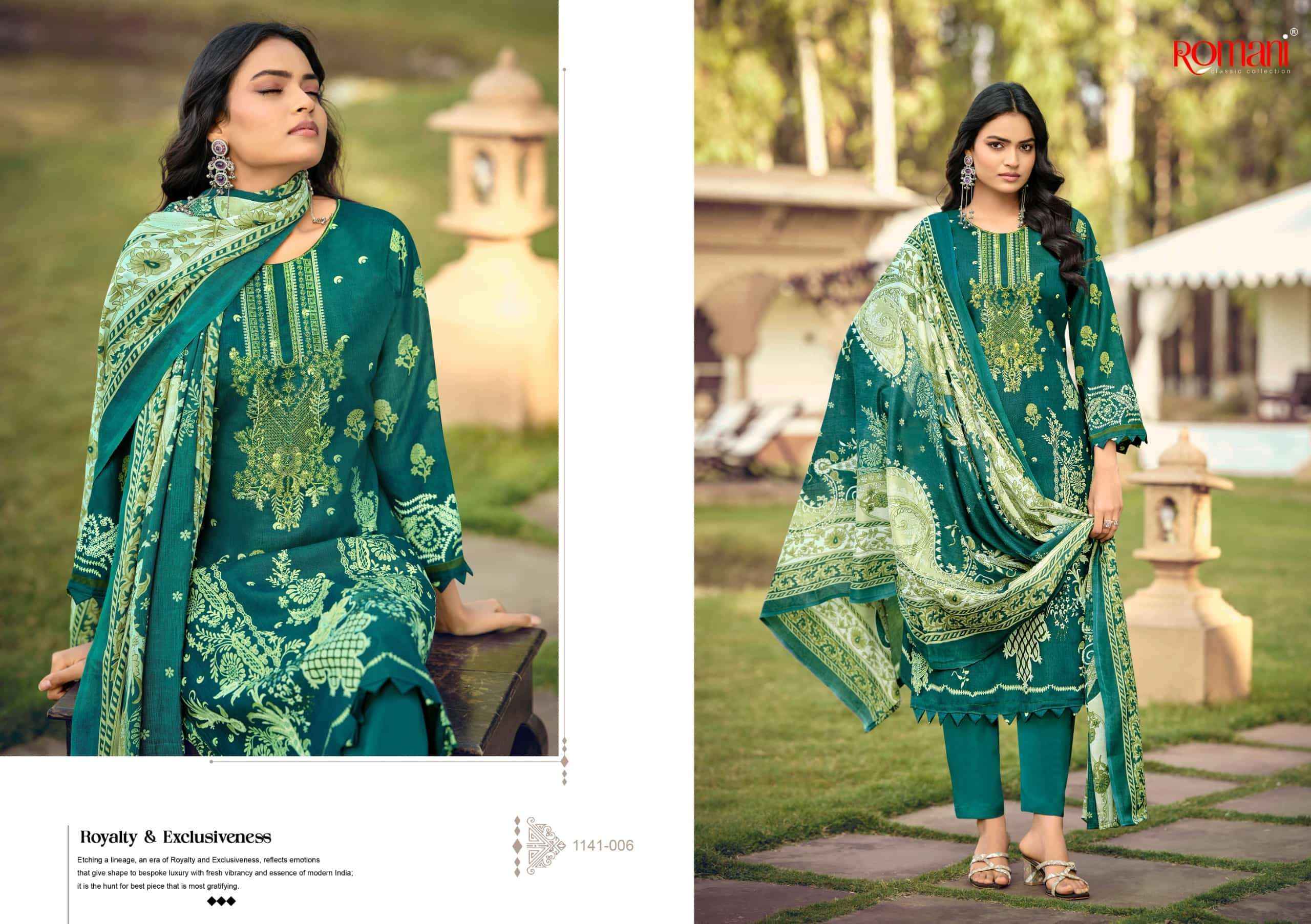 Romani Needle Wonder Vol 10 Printed Cotton Salwar Kameez Wholesale Rate ( 8 Pcs Catalog )