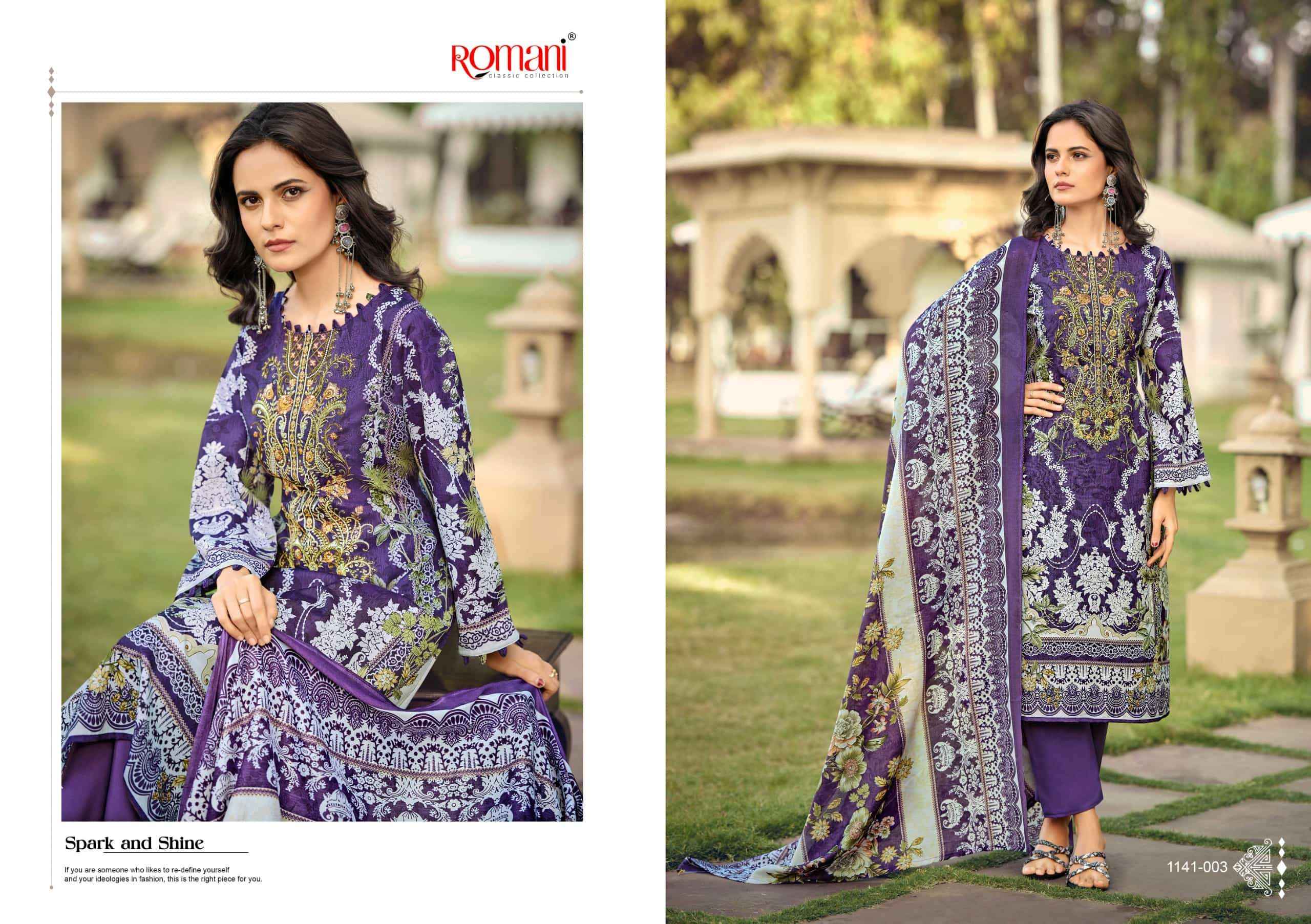 Romani Needle Wonder Vol 10 Printed Cotton Salwar Kameez Wholesale Rate ( 8 Pcs Catalog )