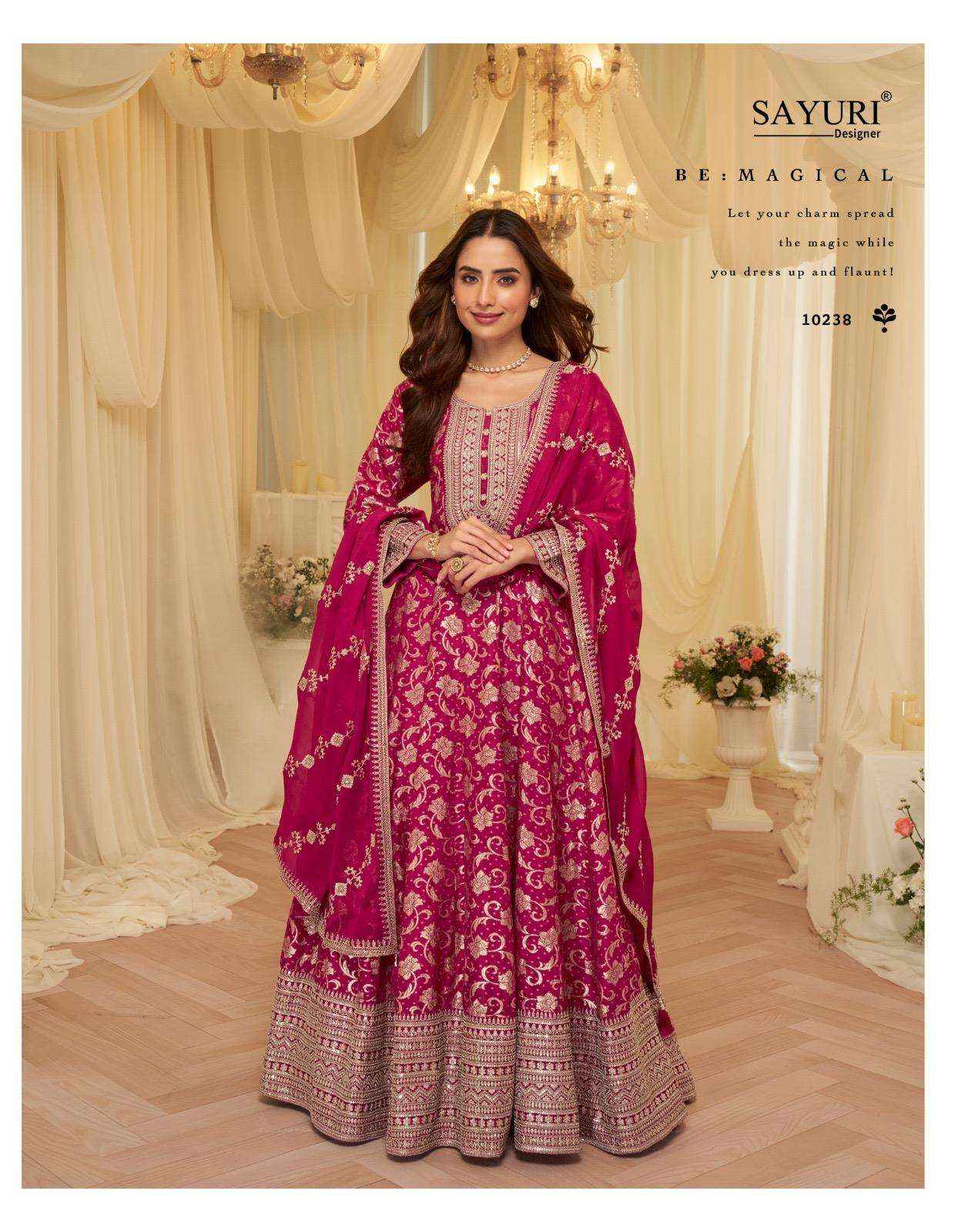 Sayuri Aaradhna 10238 To 10240 Designer Partywear Gown Wholesale Rate ( 3 Pcs Catalog )