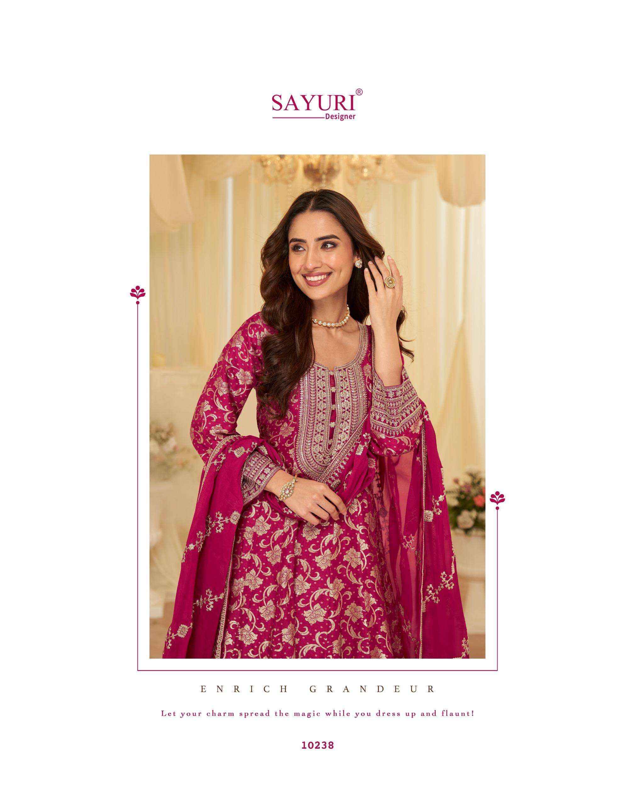 Sayuri Aaradhna 10238 To 10240 Designer Partywear Gown Wholesale Rate ( 3 Pcs Catalog )