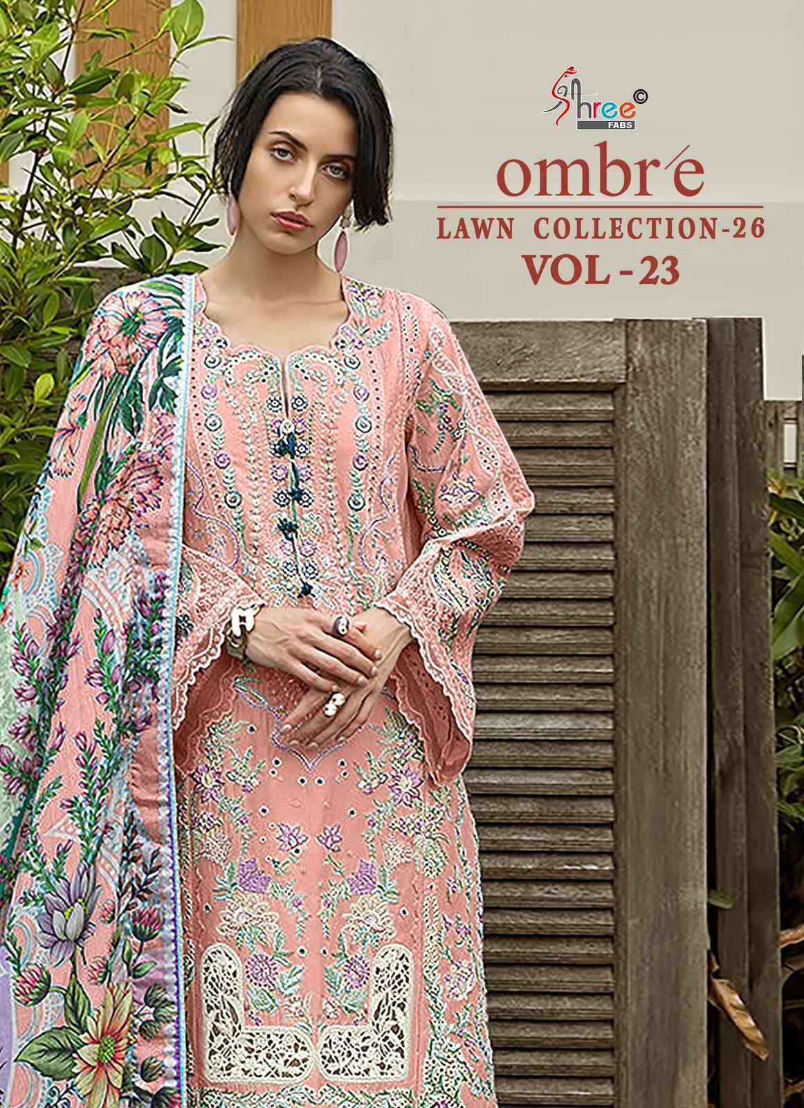 Shree Fabs Ombre Lawn Collection 26 Vol 23 Cotton Salwar Kameez Wholesale Rate ( 6 Pcs Catalog )