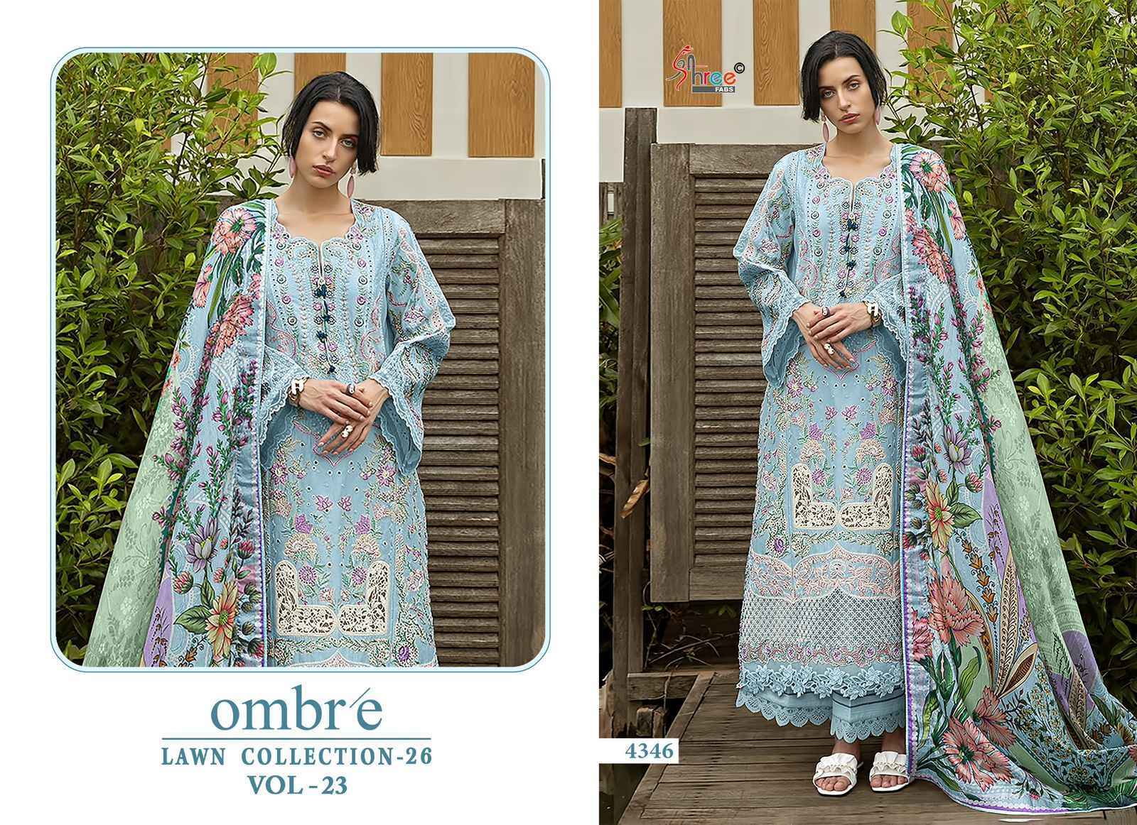Shree Fabs Ombre Lawn Collection 26 Vol 23 Cotton Salwar Kameez Wholesale Rate ( 6 Pcs Catalog )