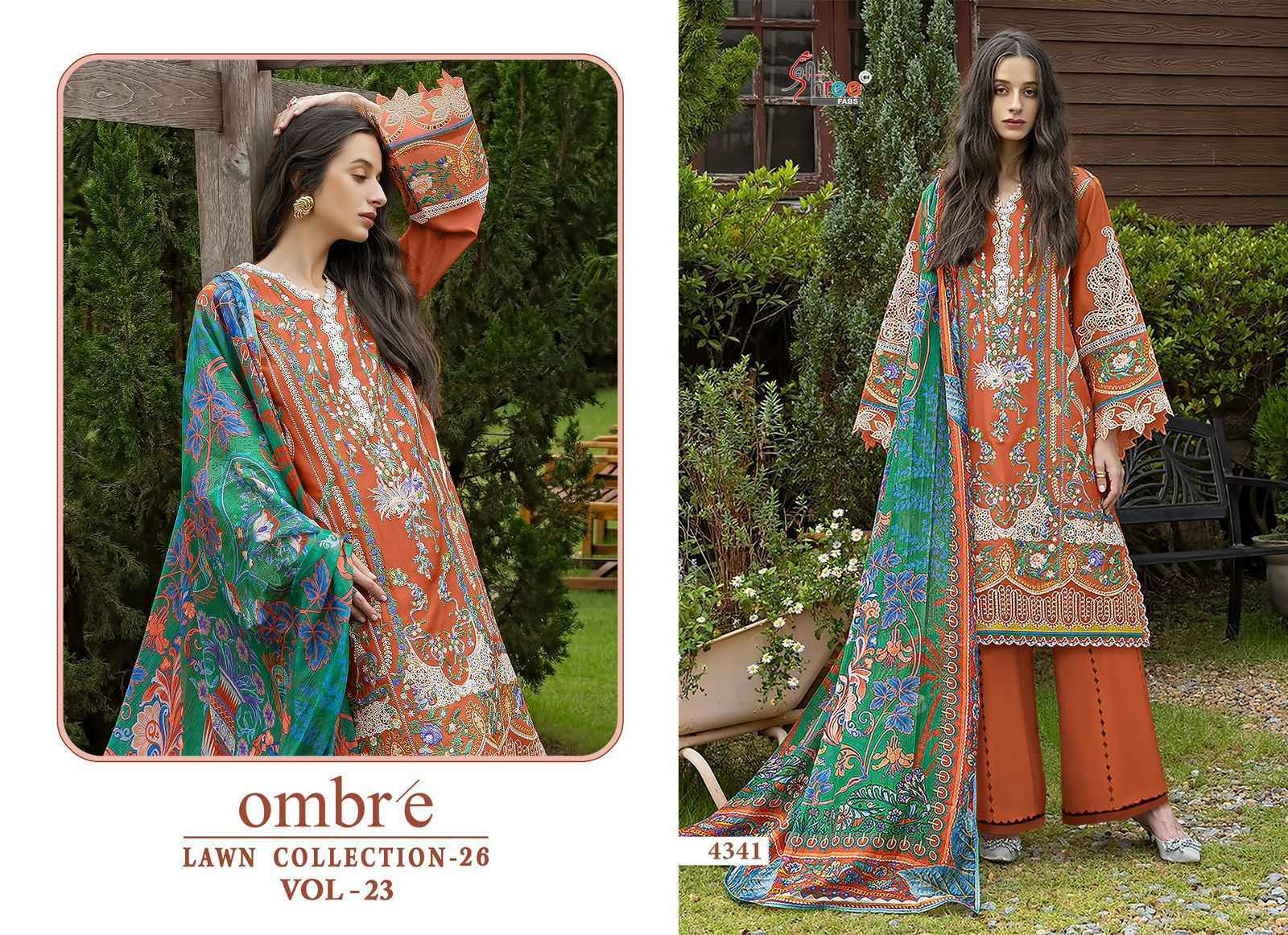 Shree Fabs Ombre Lawn Collection 26 Vol 23 Cotton Salwar Kameez Wholesale Rate ( 6 Pcs Catalog )