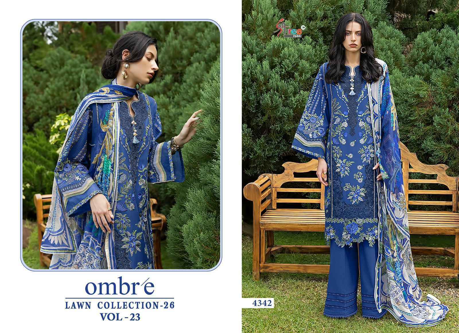 Shree Fabs Ombre Lawn Collection 26 Vol 23 Cotton Salwar Kameez Wholesale Rate ( 6 Pcs Catalog )