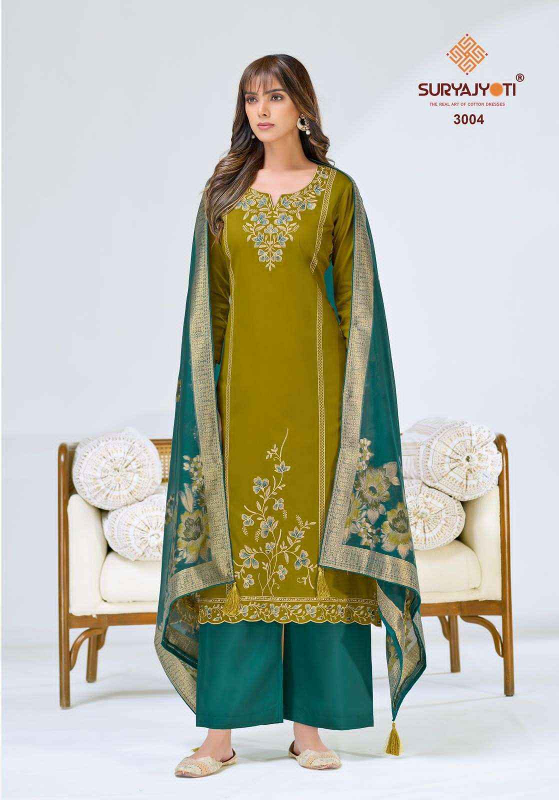 Suryajyoti Pasoori Vol 3 Pure Jam Satin Ladies Salwar Kameez Wholesale Rate ( 6 Pcs Catalog )