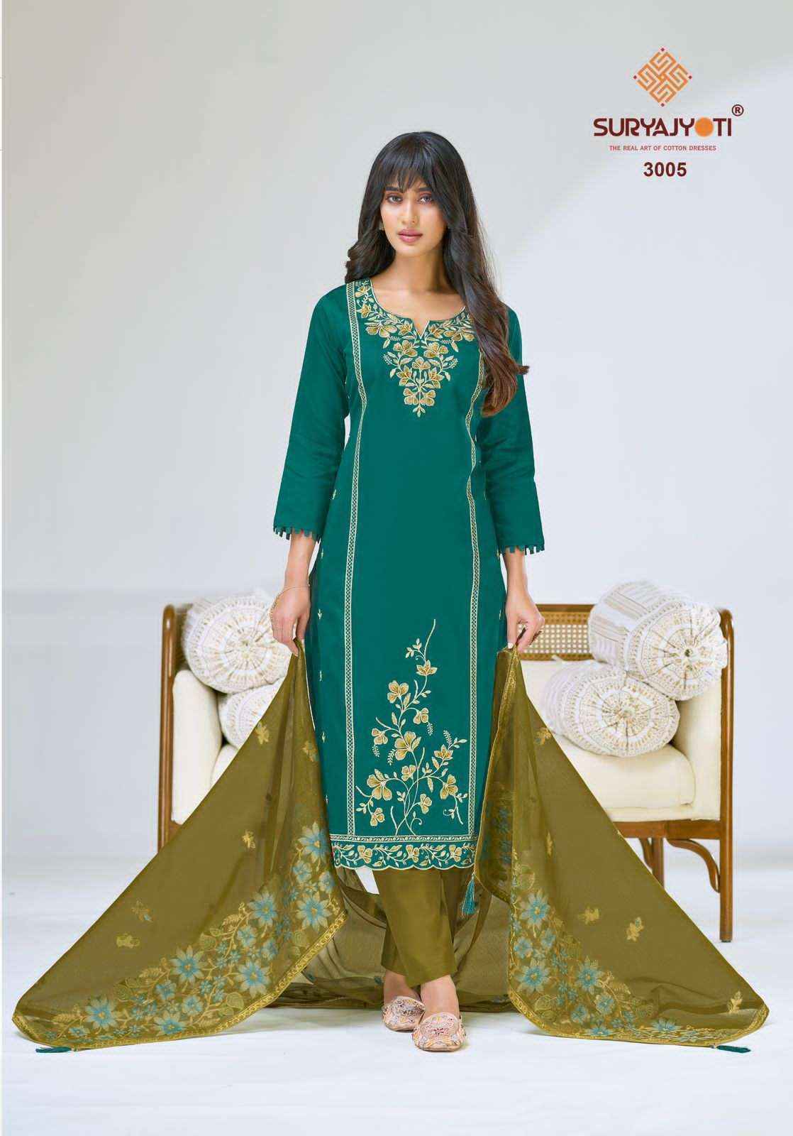 Suryajyoti Pasoori Vol 3 Pure Jam Satin Ladies Salwar Kameez Wholesale Rate ( 6 Pcs Catalog )