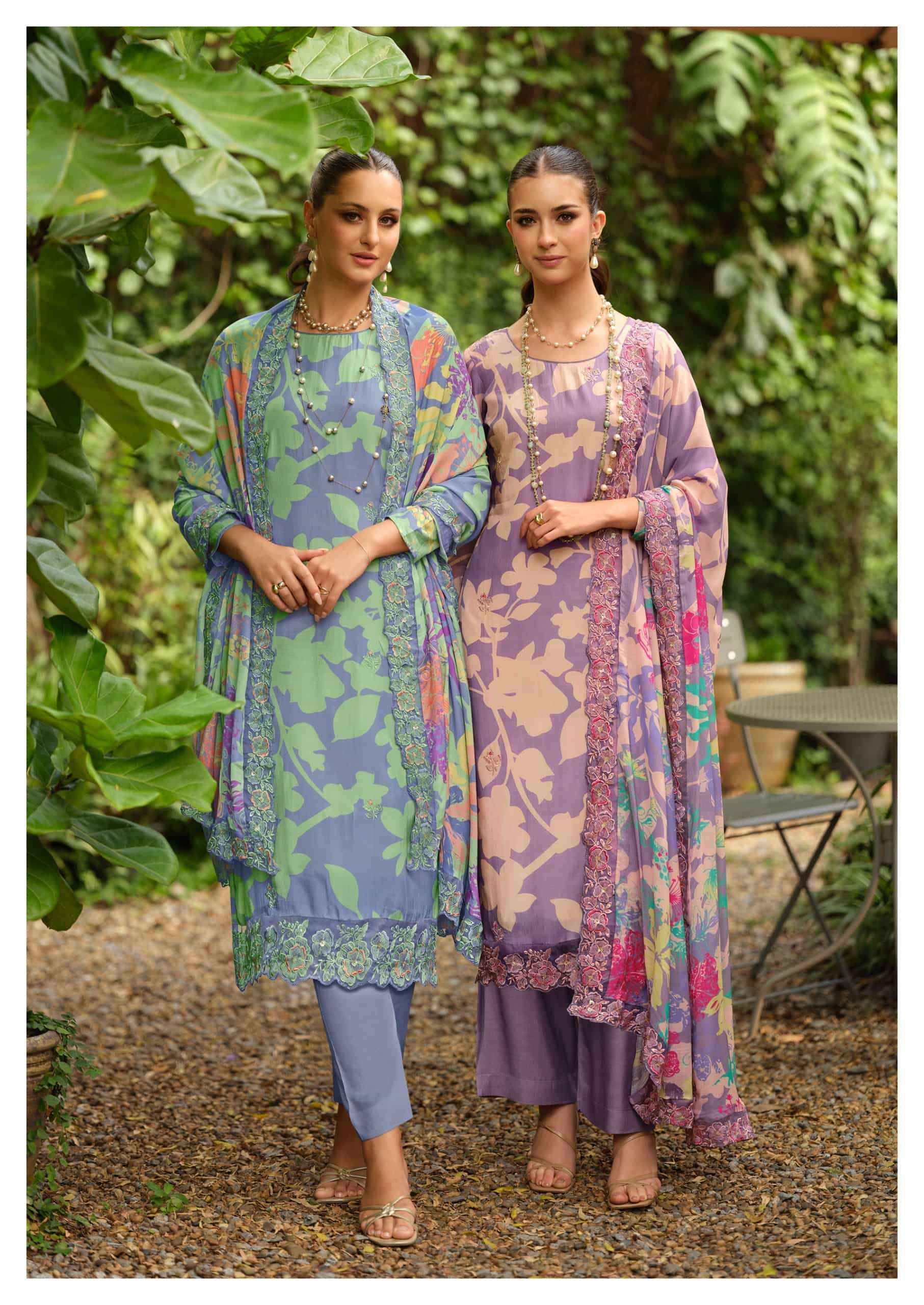 The Hermitage Shop Gazab Vol 2 Premium Satin Salwar Kameez Wholesale Rate ( 4 Pcs Catalog )