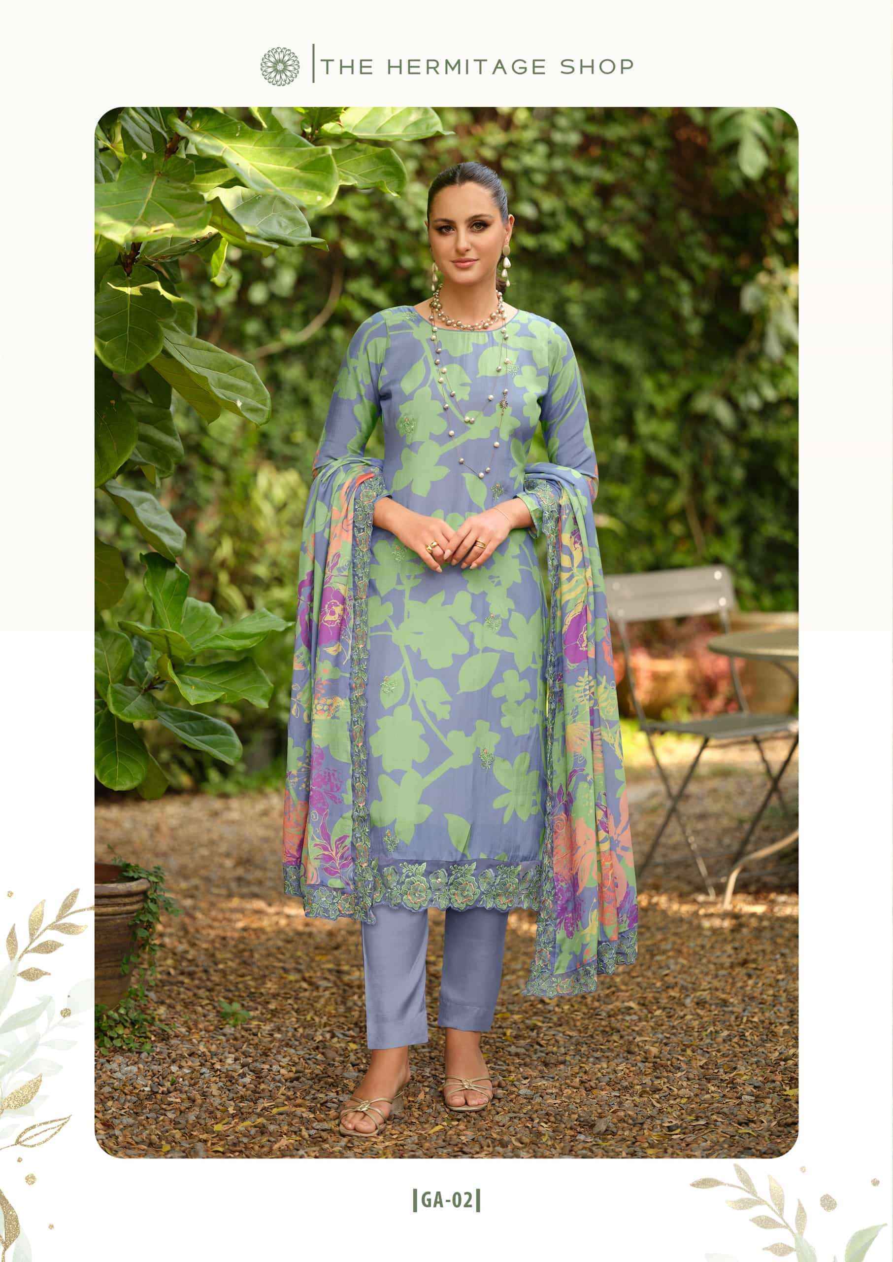 The Hermitage Shop Gazab Vol 2 Premium Satin Salwar Kameez Wholesale Rate ( 4 Pcs Catalog )