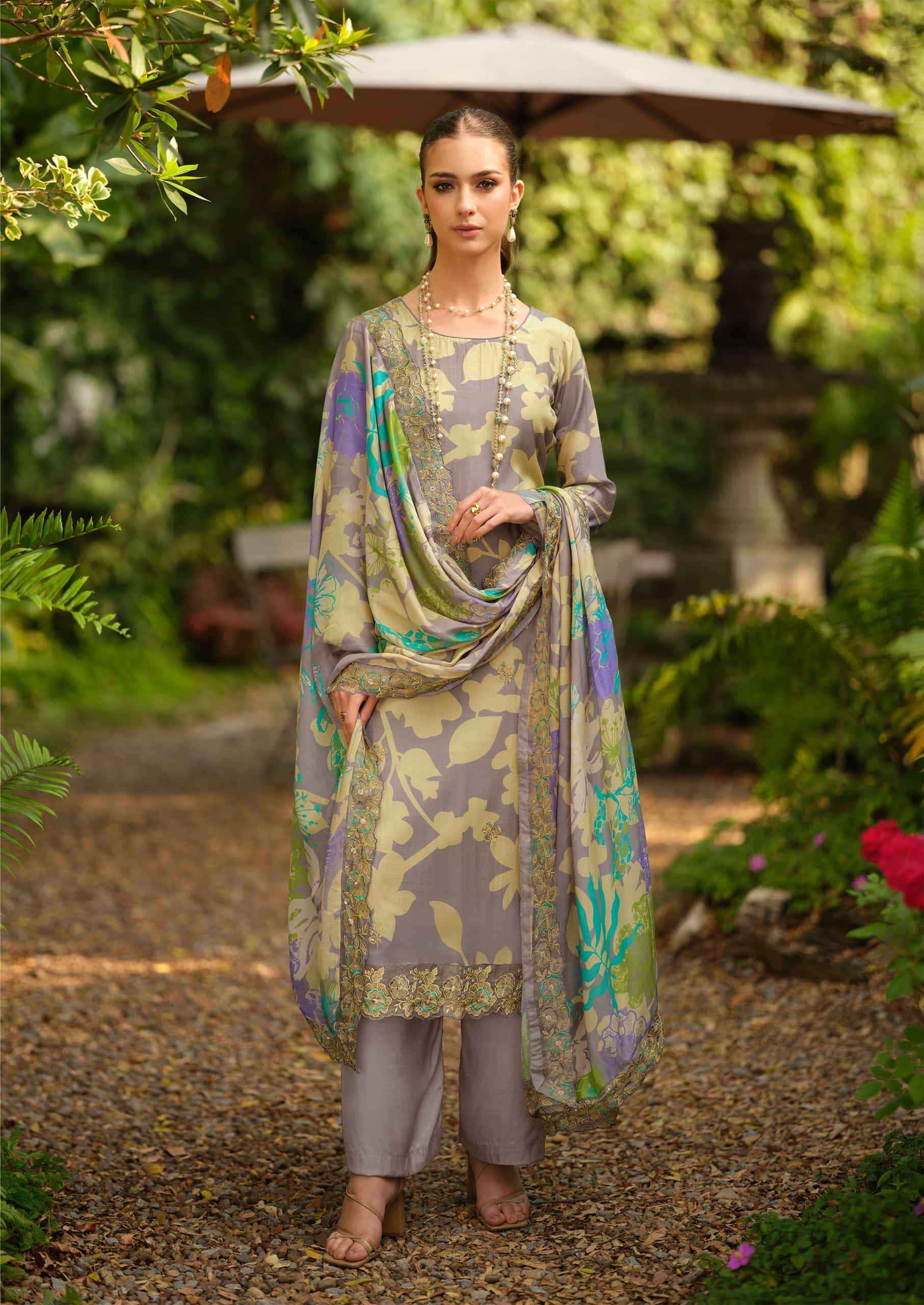 The Hermitage Shop Gazab Vol 2 Premium Satin Salwar Kameez Wholesale Rate ( 4 Pcs Catalog )