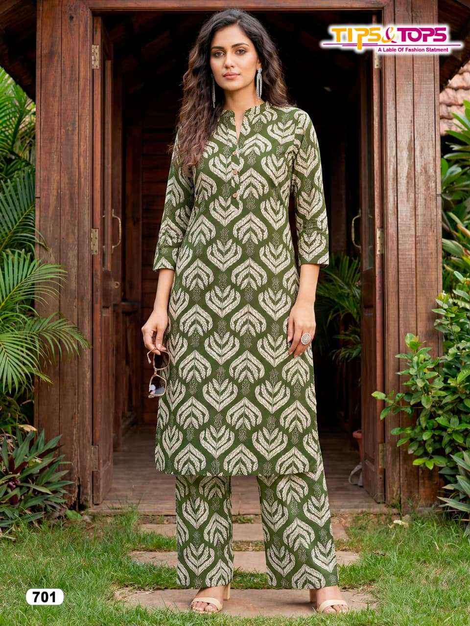 TIPS AND TOPS CINDERELLA VOL 7 RAYON PRINT FANCY KURTI WITH BOTTOM PAIR WHOLESALE RATE ( 6 PCS CATALOG )