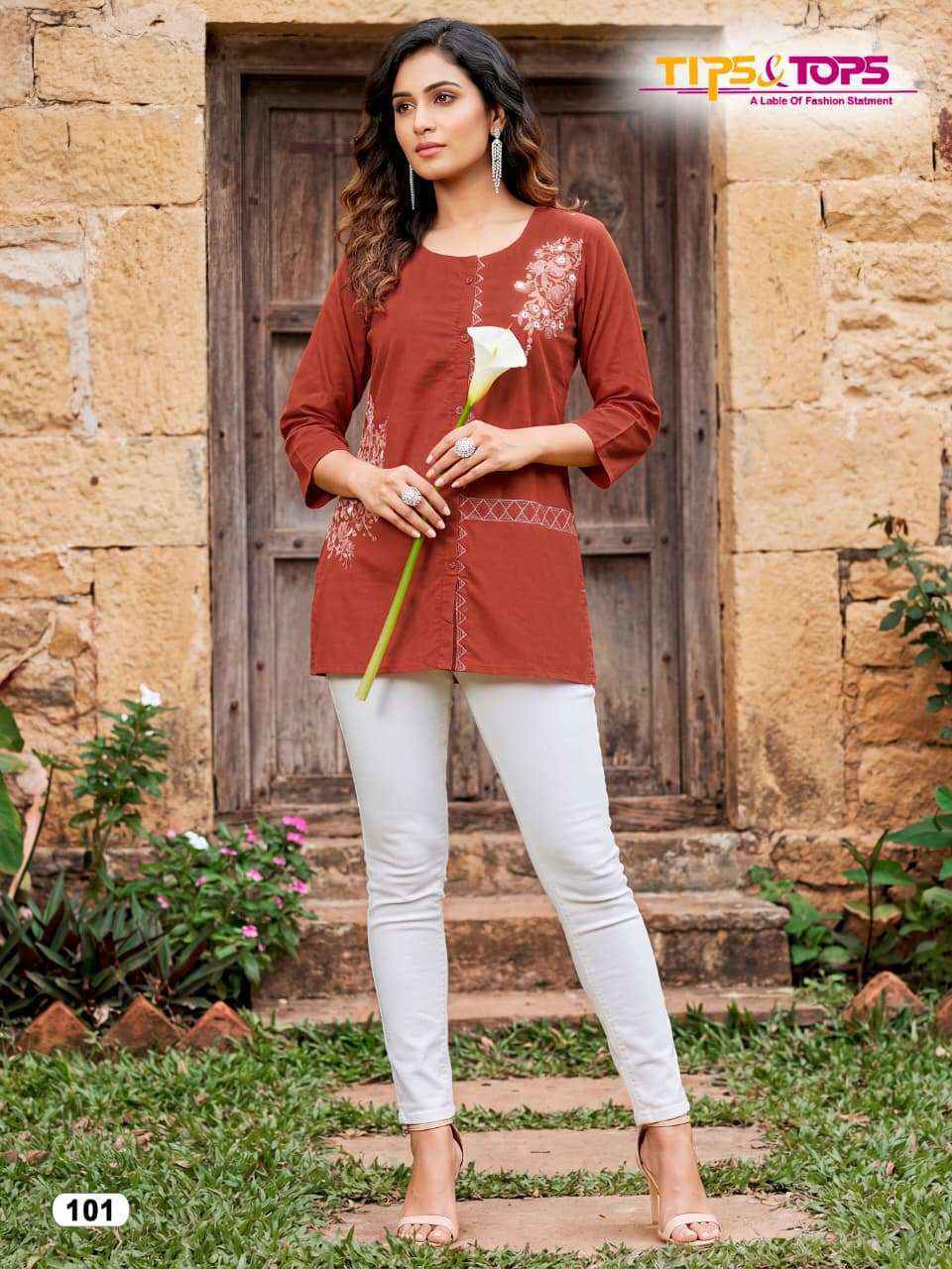 Tips & Tops Viana Cotton Top Wholesale Rate ( 6 Pcs Catalog )