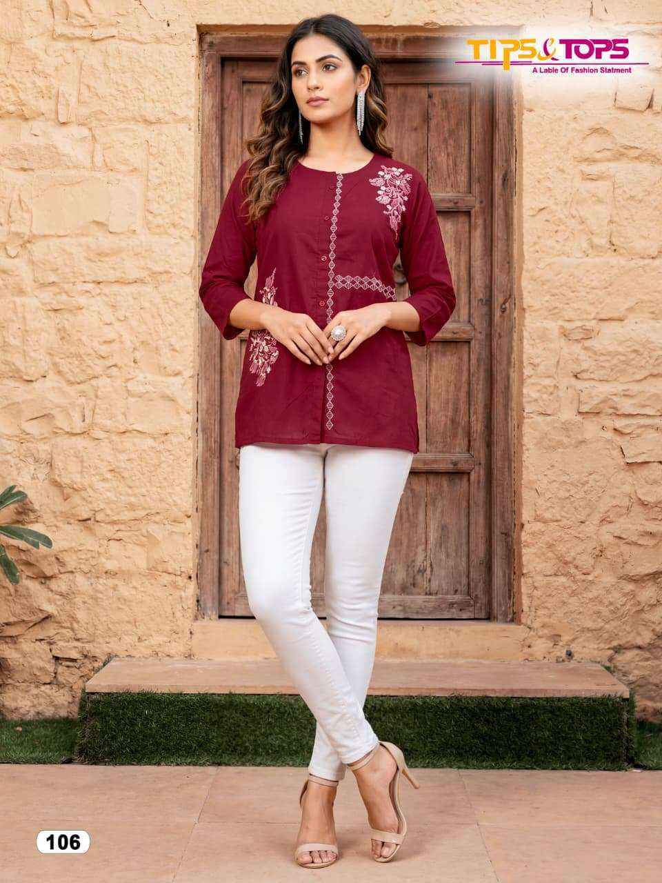 Tips & Tops Viana Cotton Top Wholesale Rate ( 6 Pcs Catalog )