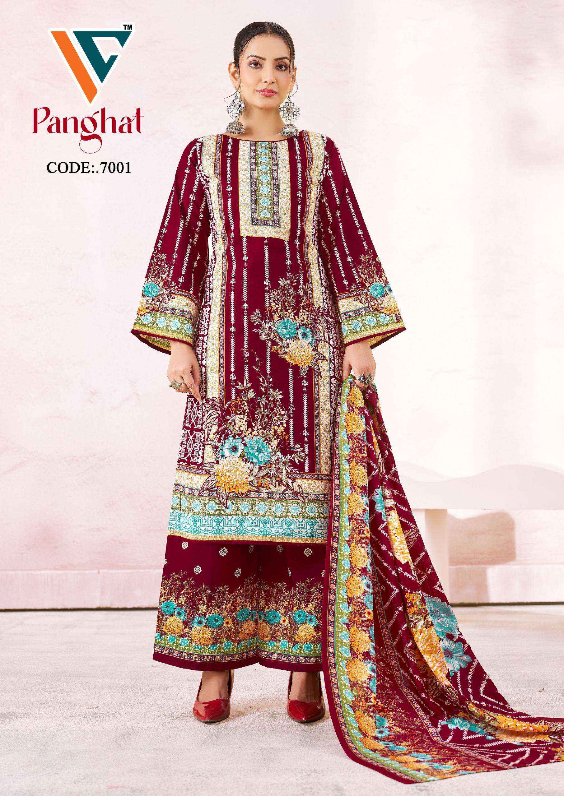 VANDANA CREATION PANGHAT VOL 7 COTTON DIGITAL KARACHI PRINTS SALWAR KAMEEZ WHOLESALE RATE ( 8 PCS CATALOG )