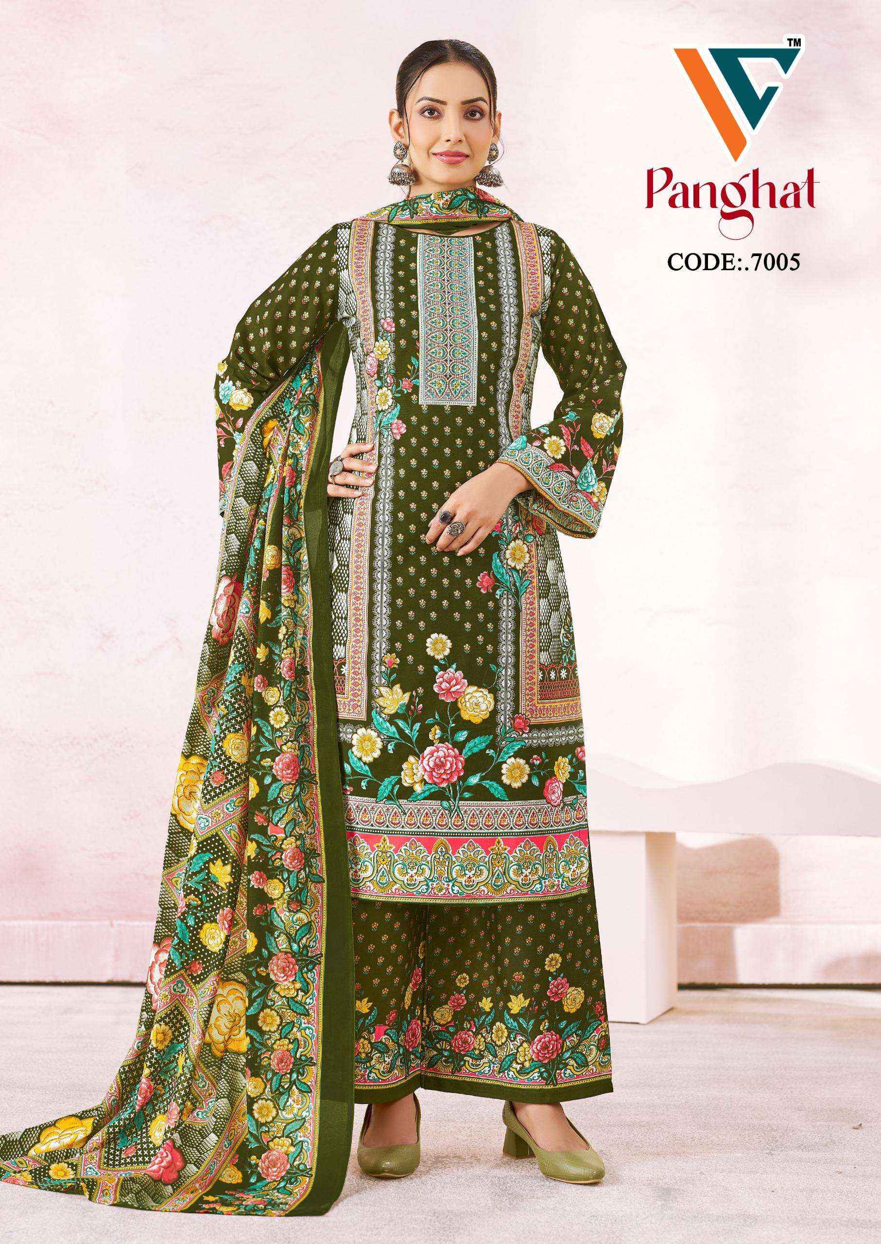 VANDANA CREATION PANGHAT VOL 7 COTTON DIGITAL KARACHI PRINTS SALWAR KAMEEZ WHOLESALE RATE ( 8 PCS CATALOG )