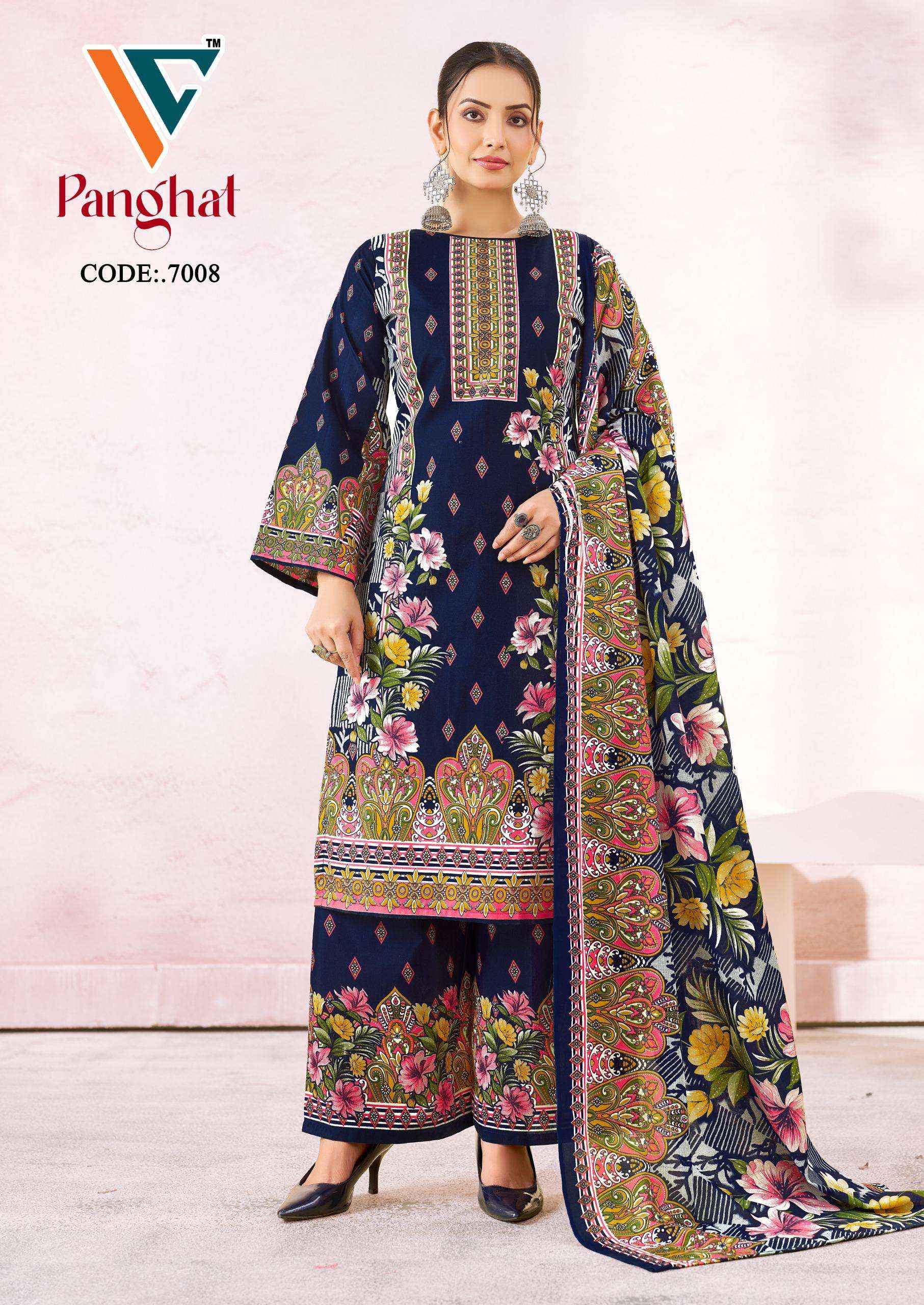 VANDANA CREATION PANGHAT VOL 7 COTTON DIGITAL KARACHI PRINTS SALWAR KAMEEZ WHOLESALE RATE ( 8 PCS CATALOG )