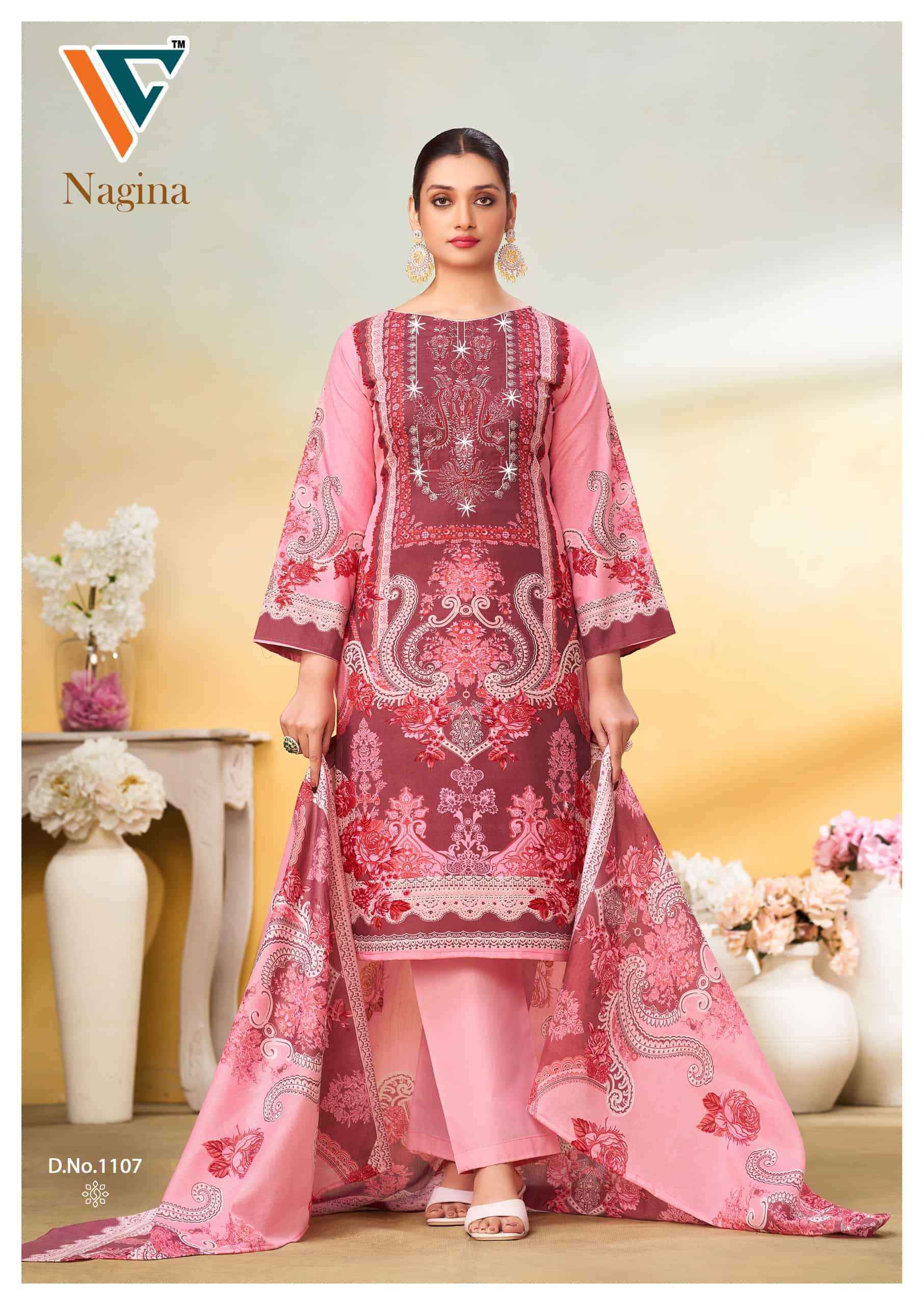 Vandana Fashion Nagina Vol 11 Fancy Cotton Salwar Kameez Wholesale Rate ( 8 Pcs Catalog )