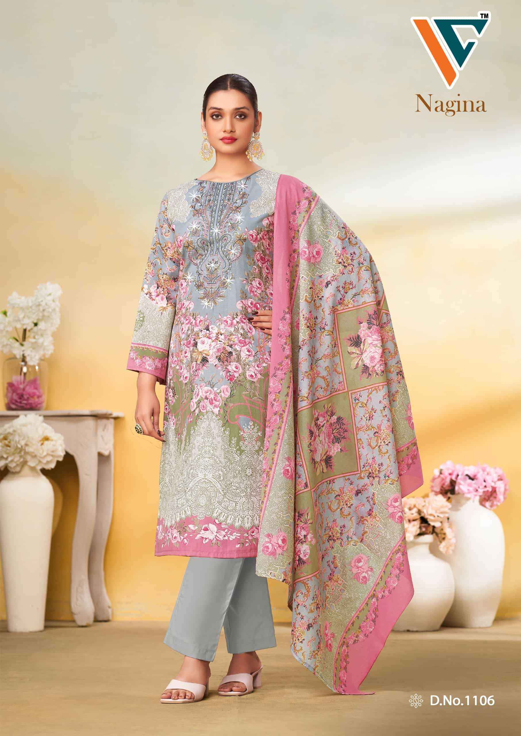 Vandana Fashion Nagina Vol 11 Fancy Cotton Salwar Kameez Wholesale Rate ( 8 Pcs Catalog )