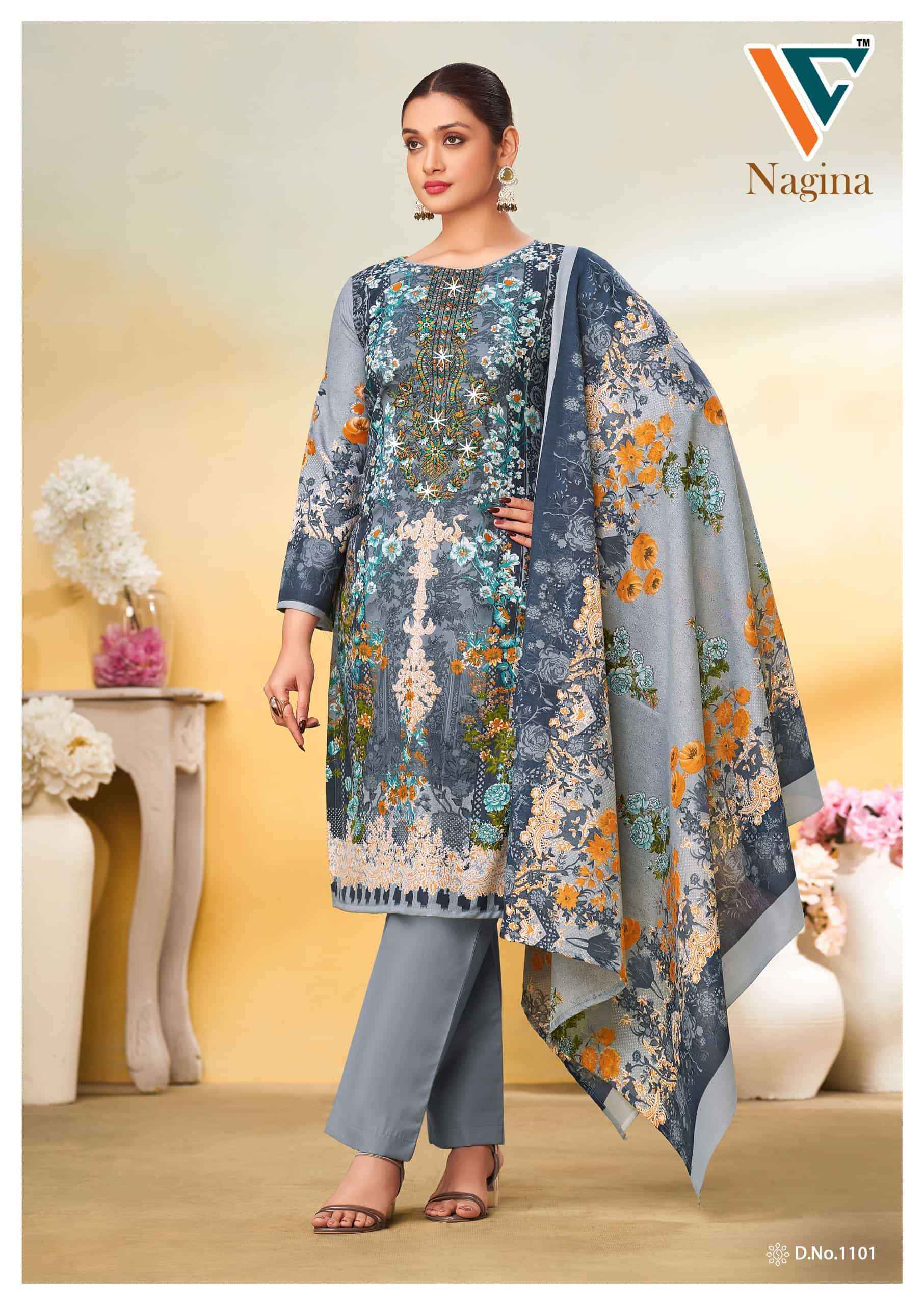 Vandana Fashion Nagina Vol 11 Fancy Cotton Salwar Kameez Wholesale Rate ( 8 Pcs Catalog )