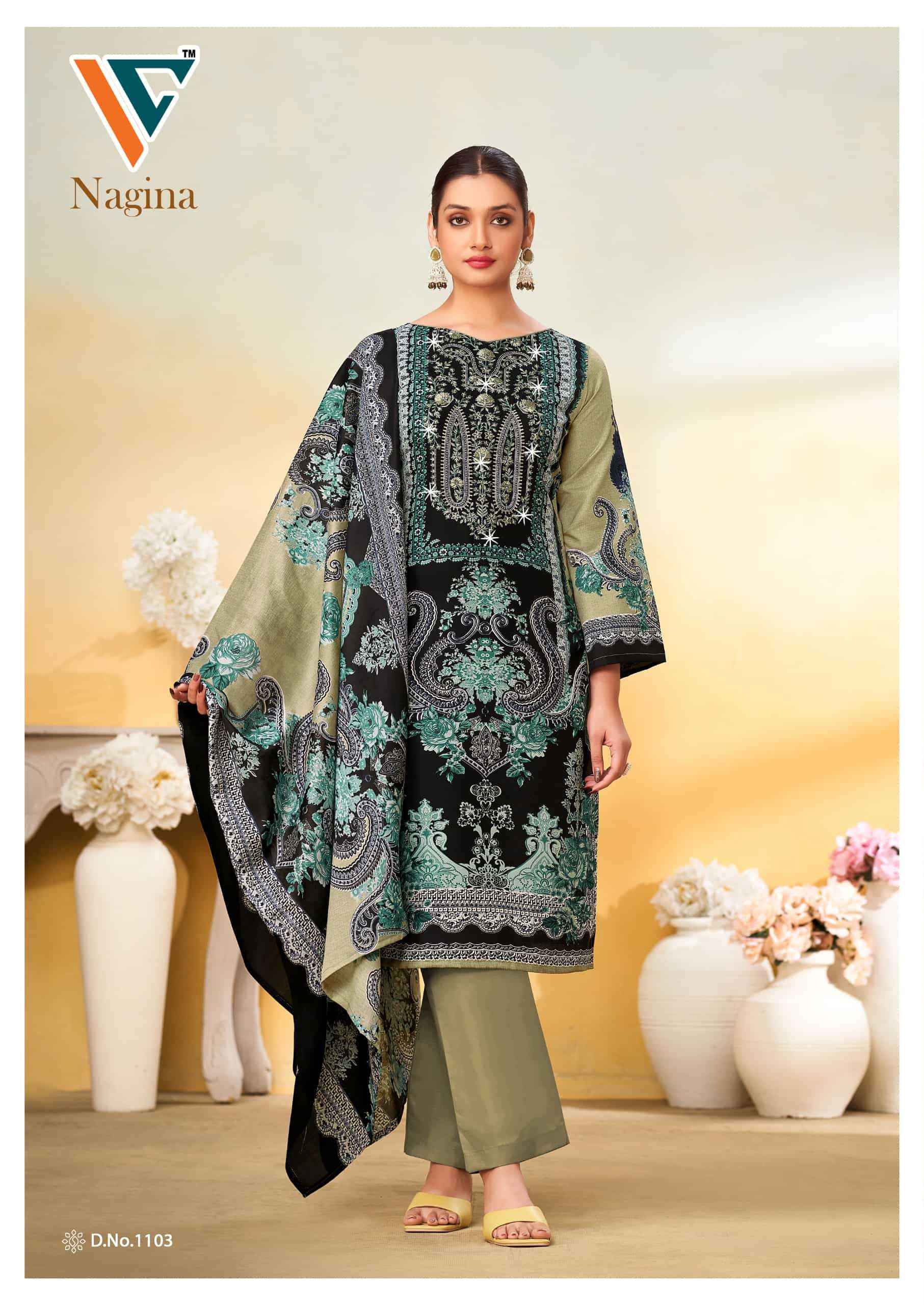 Vandana Fashion Nagina Vol 11 Fancy Cotton Salwar Kameez Wholesale Rate ( 8 Pcs Catalog )