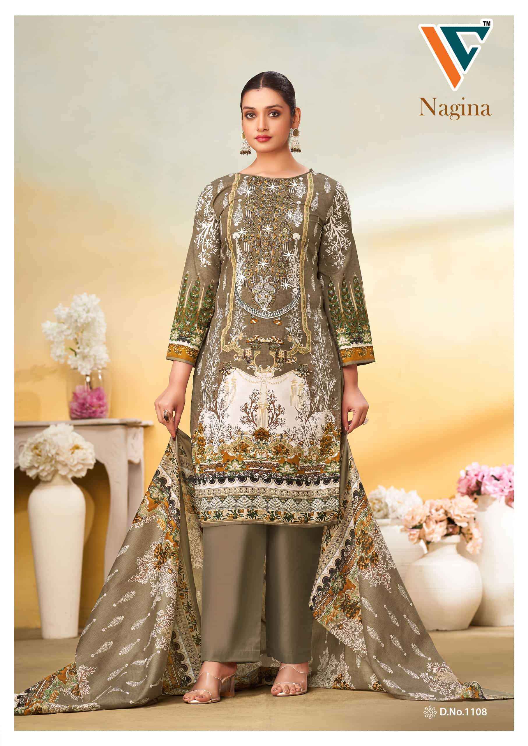 Vandana Fashion Nagina Vol 11 Fancy Cotton Salwar Kameez Wholesale Rate ( 8 Pcs Catalog )