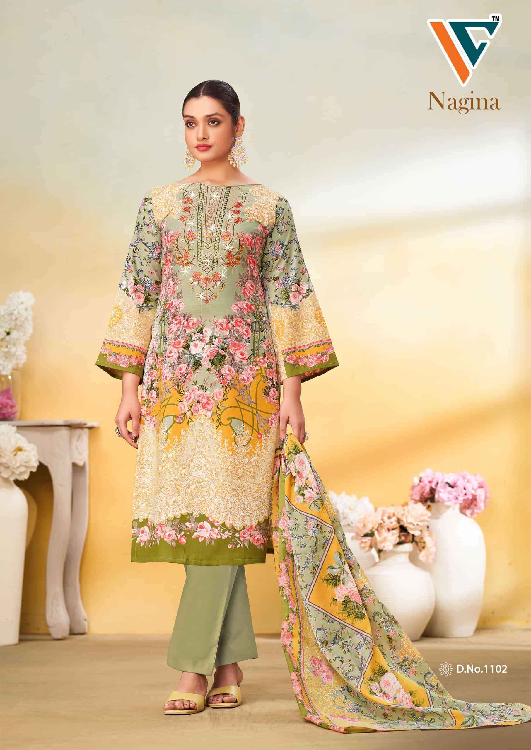 Vandana Fashion Nagina Vol 11 Fancy Cotton Salwar Kameez Wholesale Rate ( 8 Pcs Catalog )