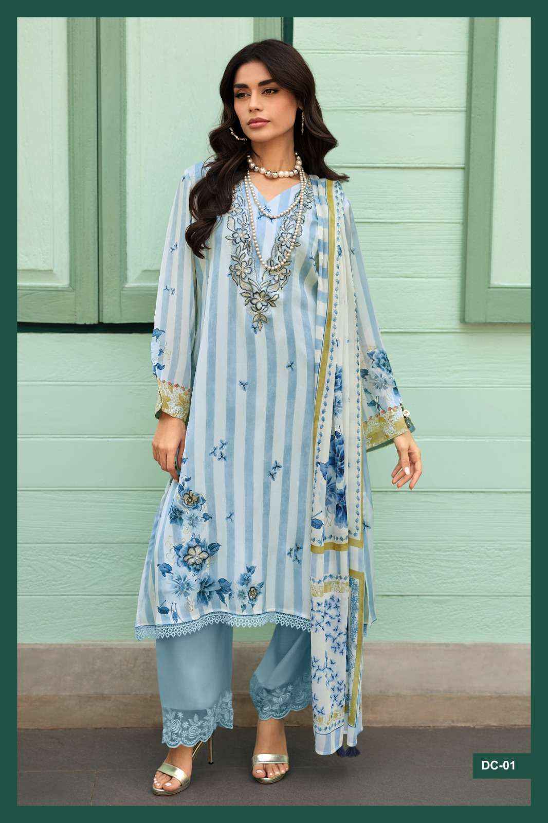 Varsha Dance Exclusive Fancy Ladies Salwar Kameez Wholesale Rate ( 5 Pcs Catalog )