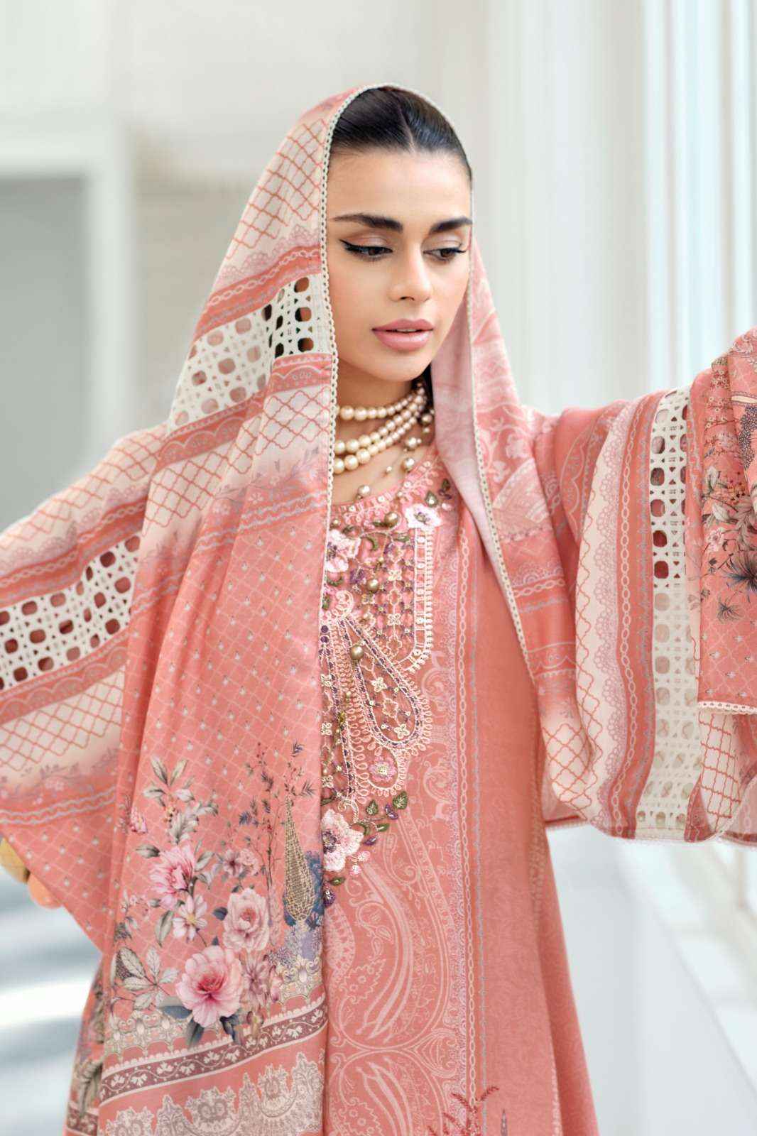 Varsha Falaknuma Exclusive Wear Muslin Salwar Kameez Wholesale Rate ( 4 Pcs Catalog )