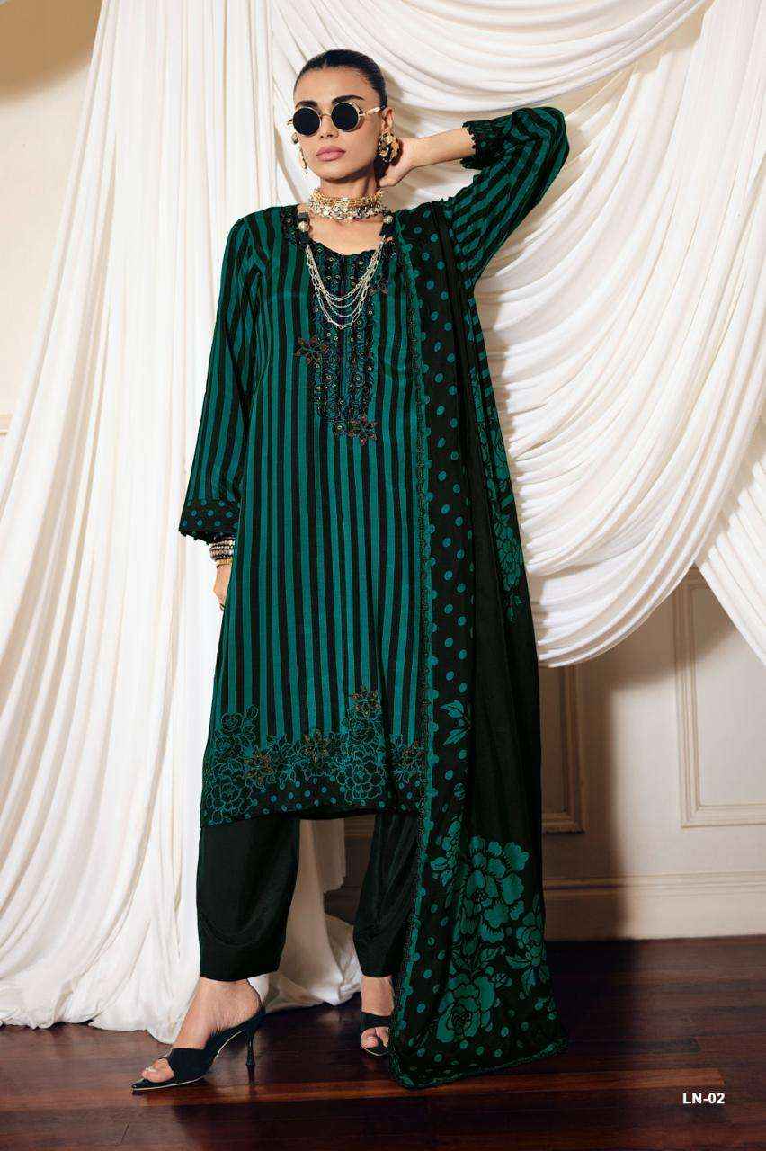Varsha Lumina Exclusive Designs Muslin Salwar Kameez Wholesale Rate ( 4 Pcs Catalog )