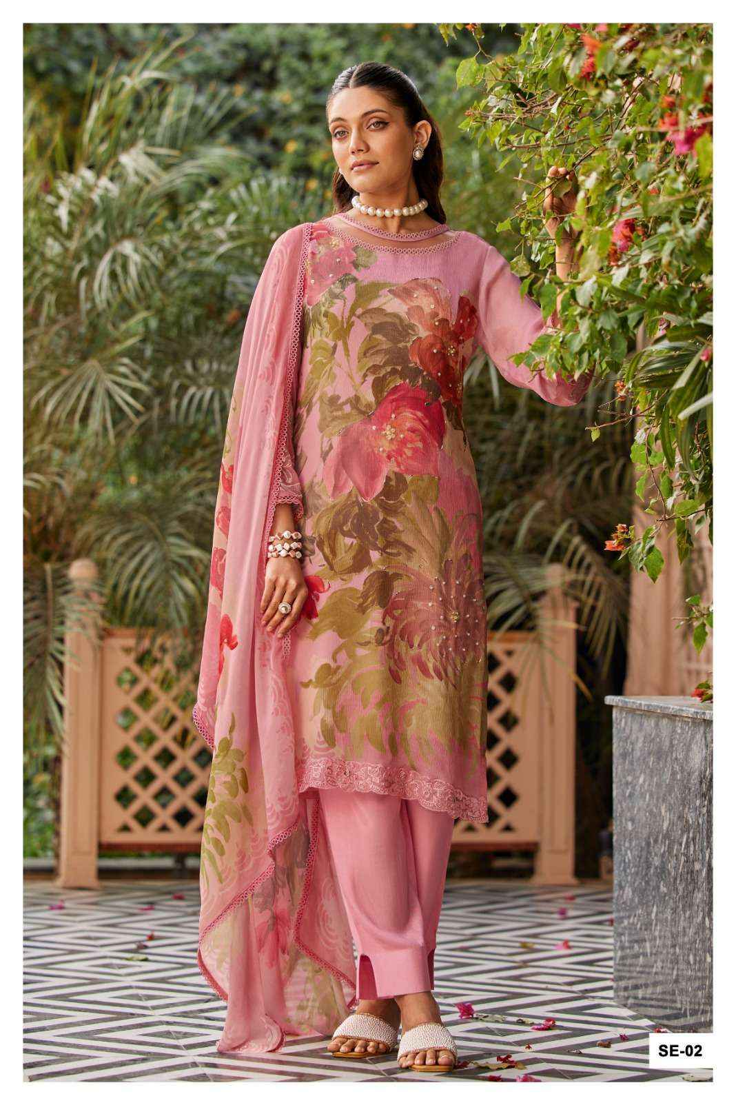 Varsha Summer Edit Digital Printed Muslin Salwar Kameez Wholesale Rate ( 4 Pcs Catalog )