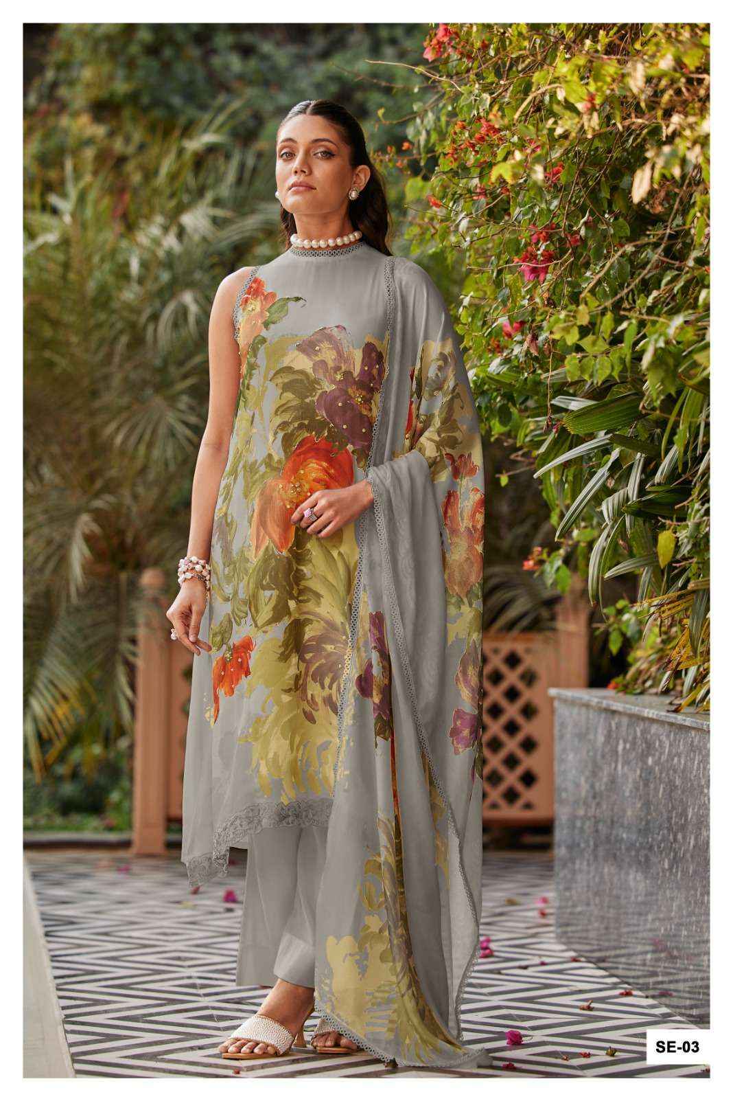 Varsha Summer Edit Digital Printed Muslin Salwar Kameez Wholesale Rate ( 4 Pcs Catalog )