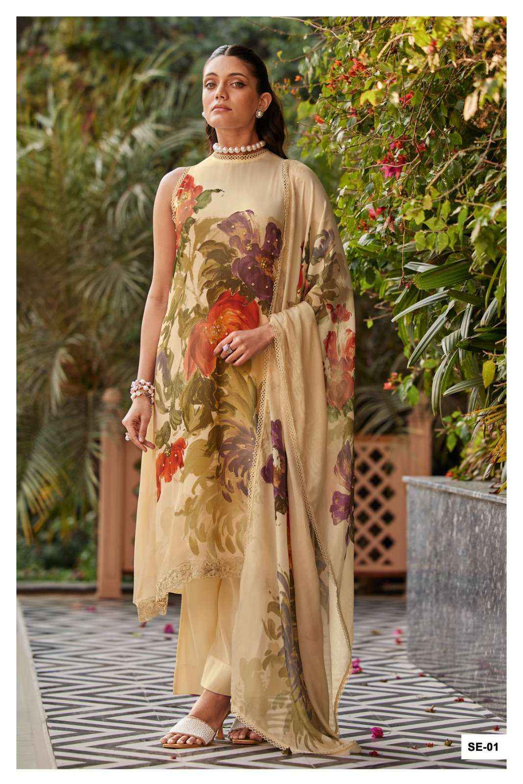 Varsha Summer Edit Digital Printed Muslin Salwar Kameez Wholesale Rate ( 4 Pcs Catalog )