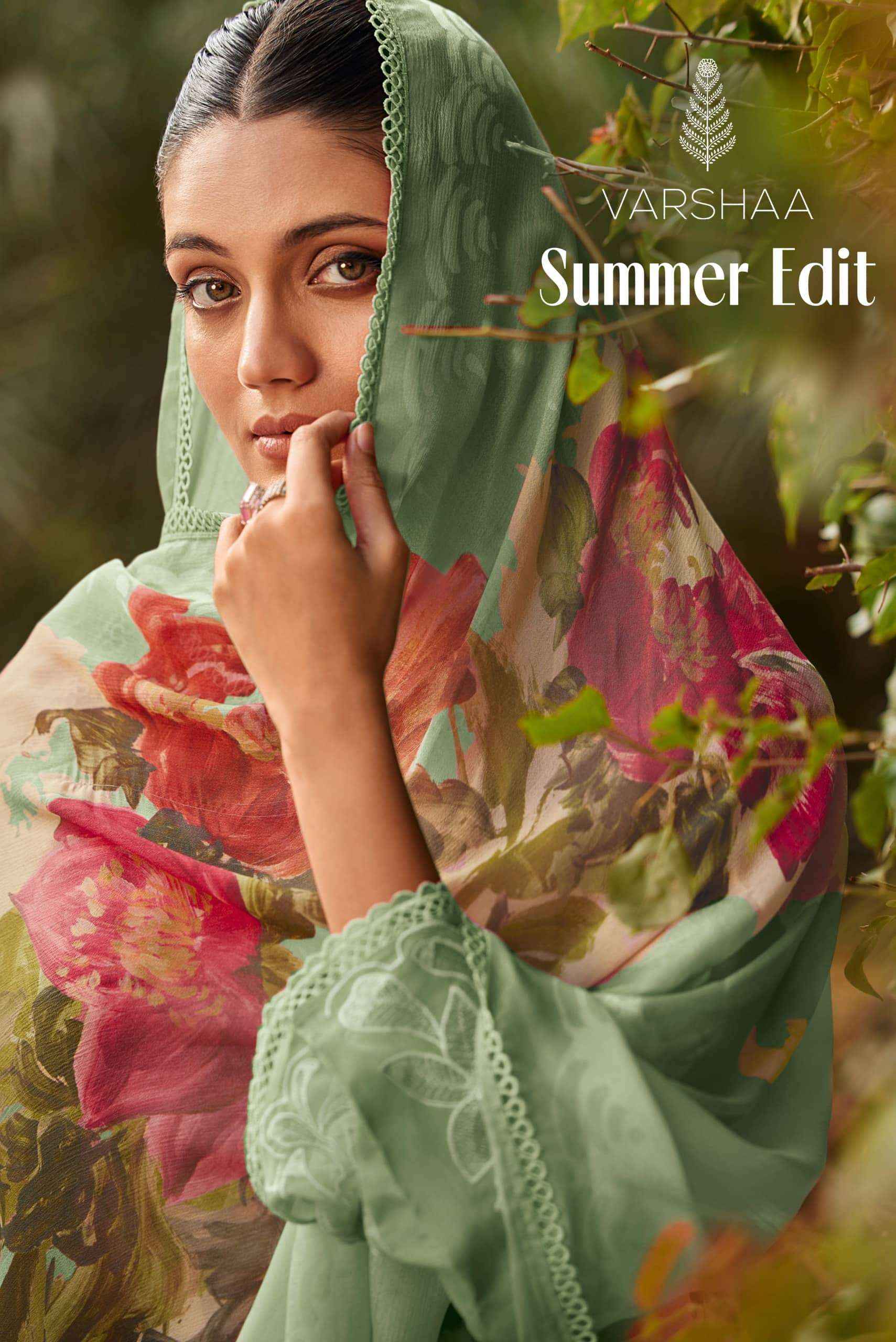 Varsha Summer Edit Digital Printed Muslin Salwar Kameez Wholesale Rate ( 4 Pcs Catalog )