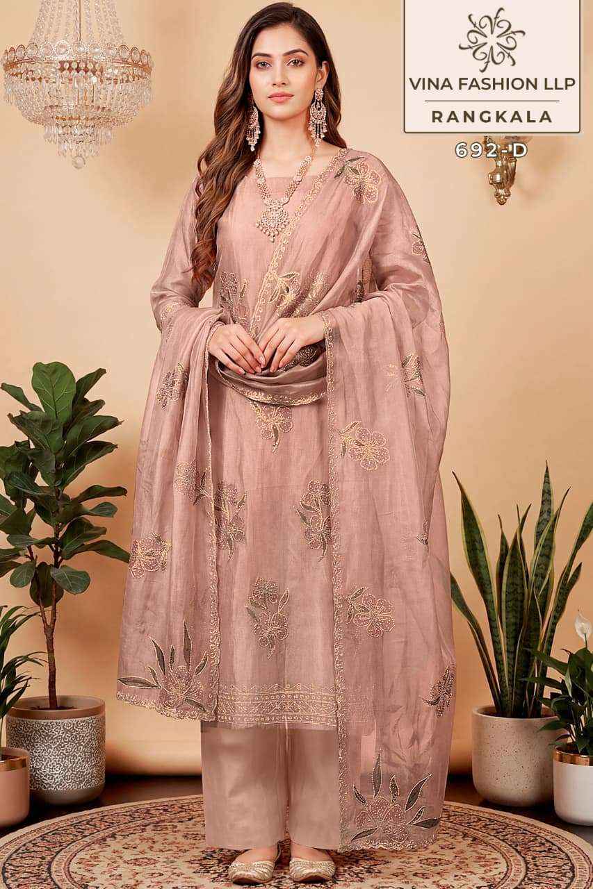 Vinay Fashion Kuleesh Rangkala Partywear Style Ladies Salwar Kameez Wholesale Rate ( 4 Pcs Catalog )