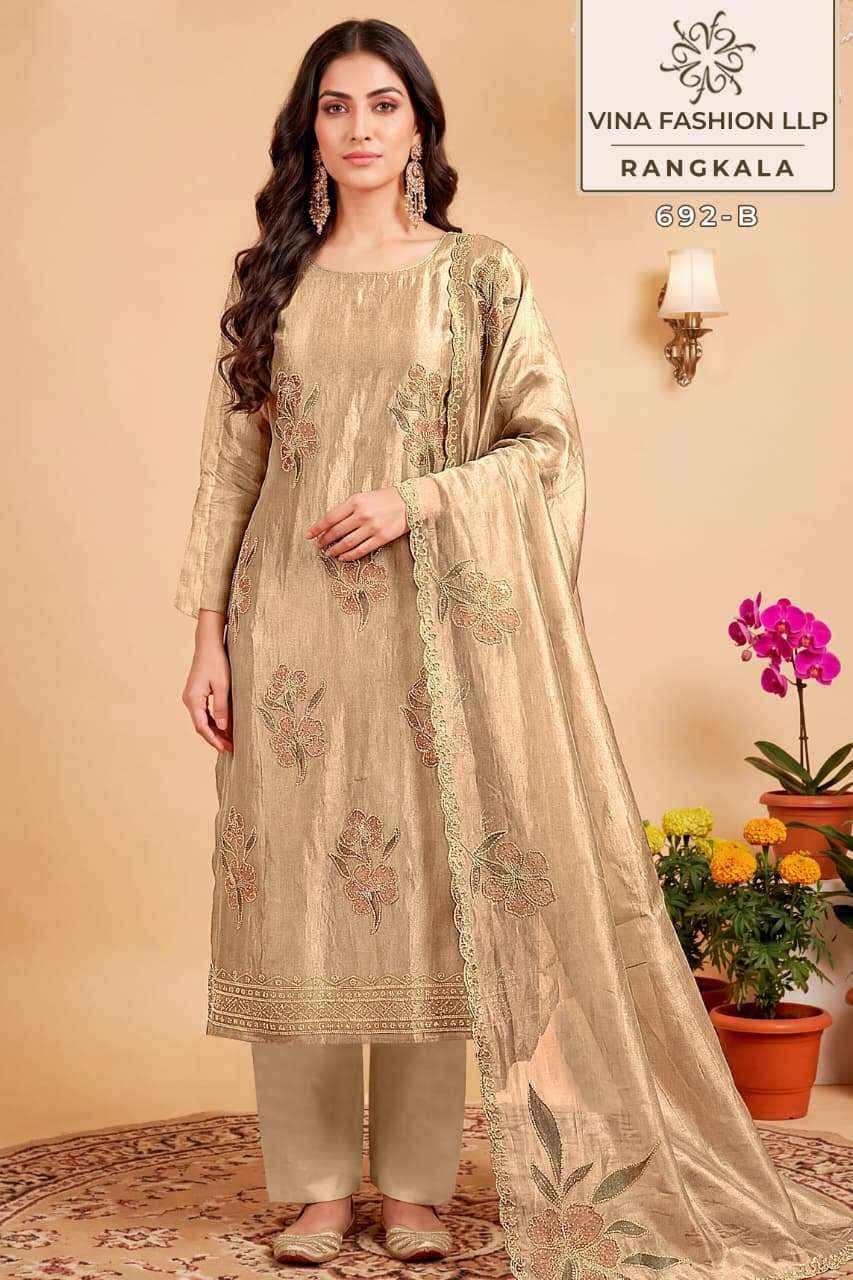 Vinay Fashion Kuleesh Rangkala Partywear Style Ladies Salwar Kameez Wholesale Rate ( 4 Pcs Catalog )