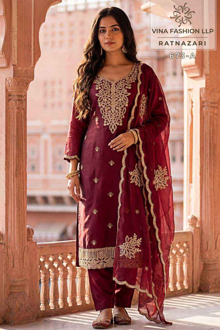 Vinay Fashion Kuleesh Ratnazari Fancy Silk Designer Salwar Kameez Wholesale Rate ( 4 Pcs Catalog )