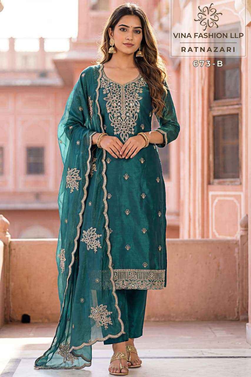 Vinay Fashion Kuleesh Ratnazari Fancy Silk Designer Salwar Kameez Wholesale Rate ( 4 Pcs Catalog )