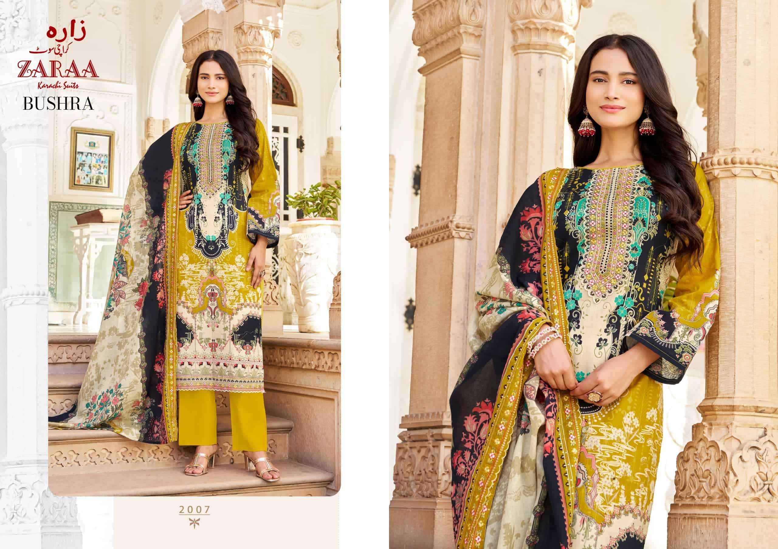 Zaraa Bushra Bin Saeed Vol 2 Pure Cotton Dress Material Wholesale Price ( 8 Pcs Catalogue )